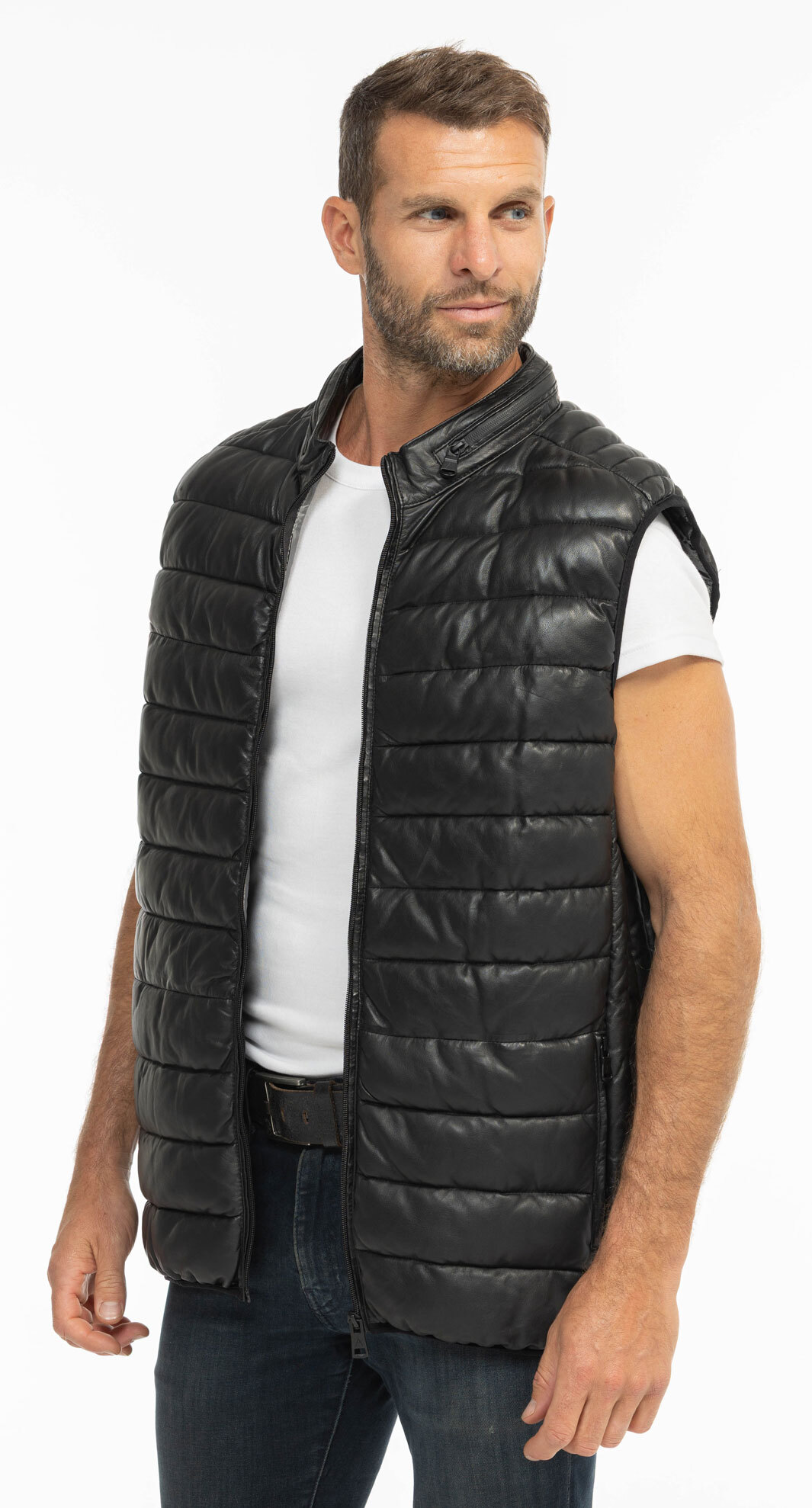Vêtement en cuir Gilets Cuir  noir