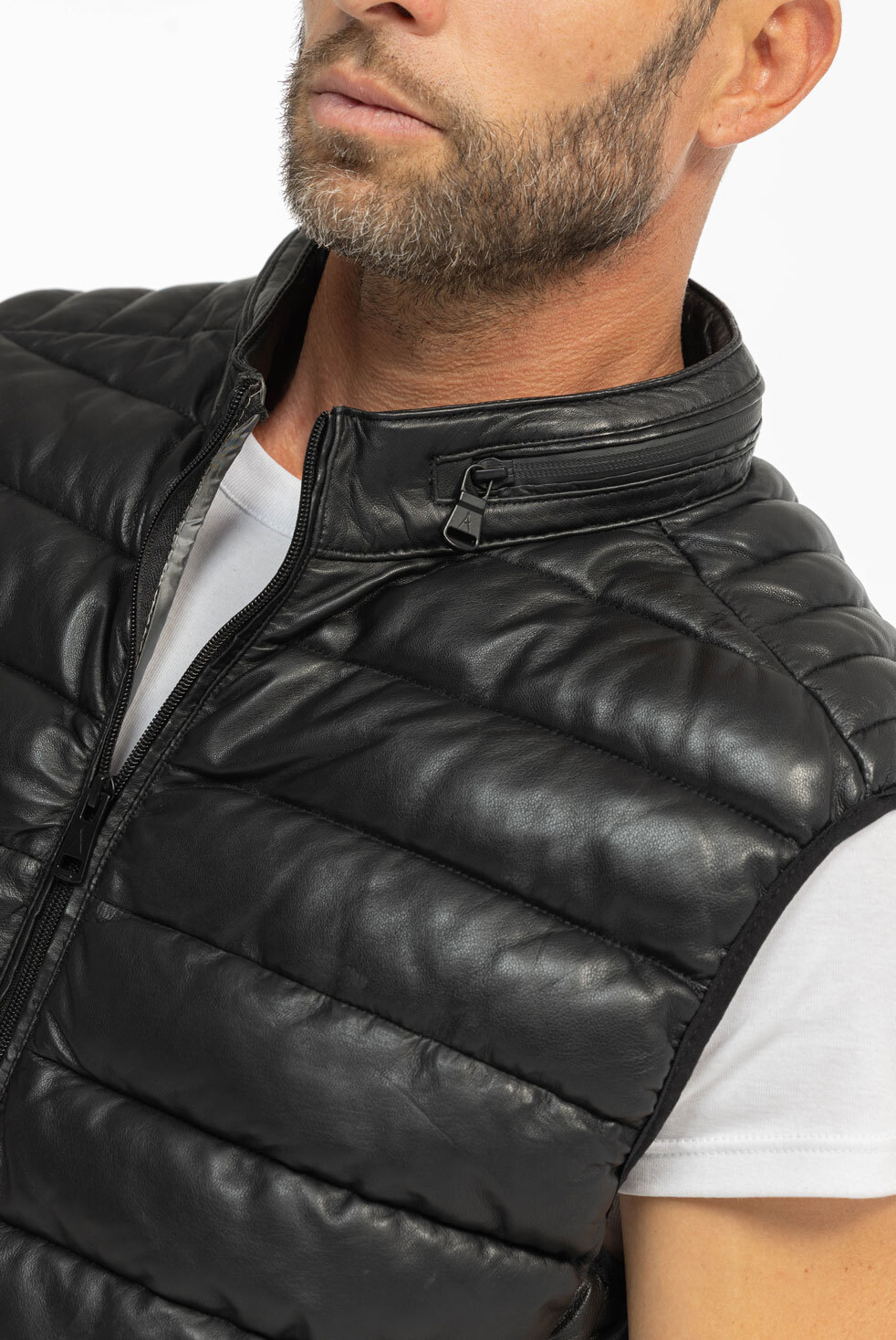 Vêtement en cuir Gilets Cuir  noir