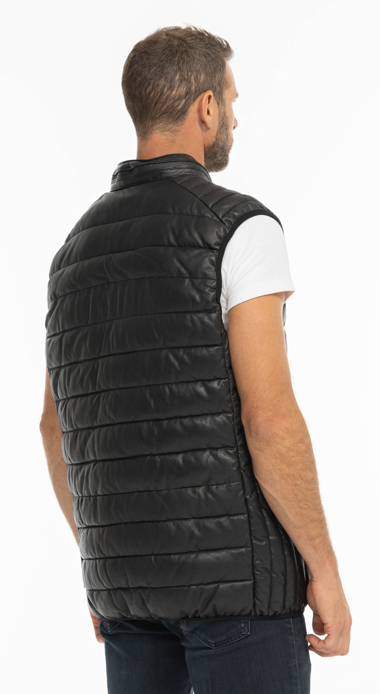 Vêtement en cuir Gilets Cuir  noir