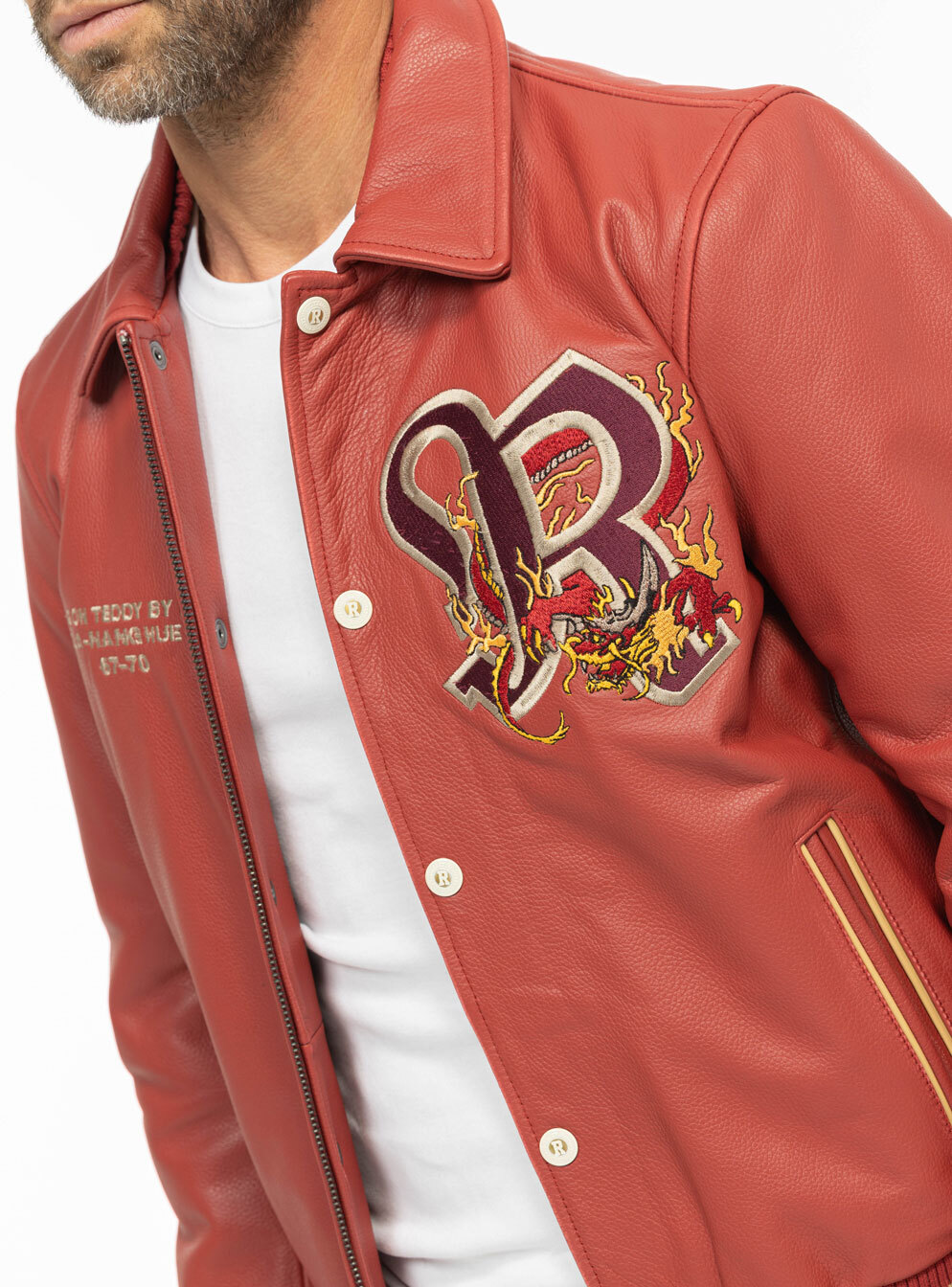 Vêtement en cuir Blousons cuir rouge