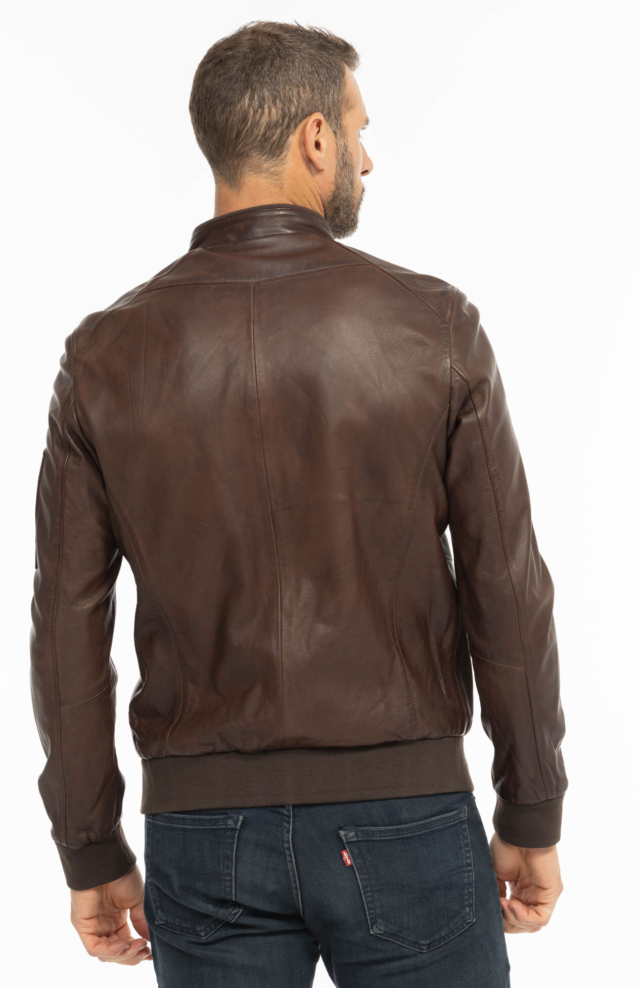 Vêtement en cuir Les bonnes affaires Homme marron