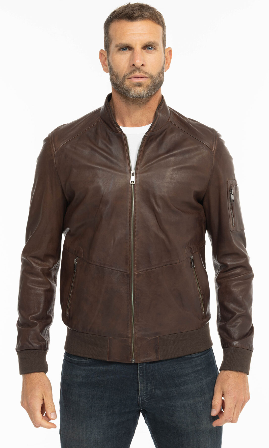 Vêtement en cuir Les bonnes affaires Homme marron