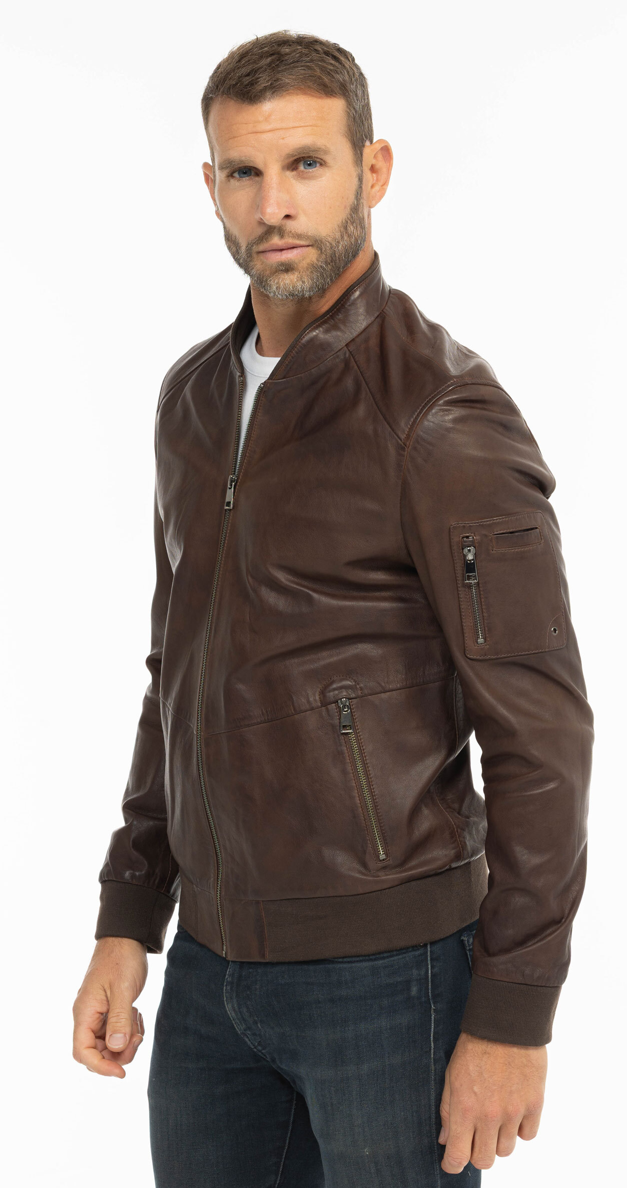 Vêtement en cuir Les bonnes affaires Homme marron