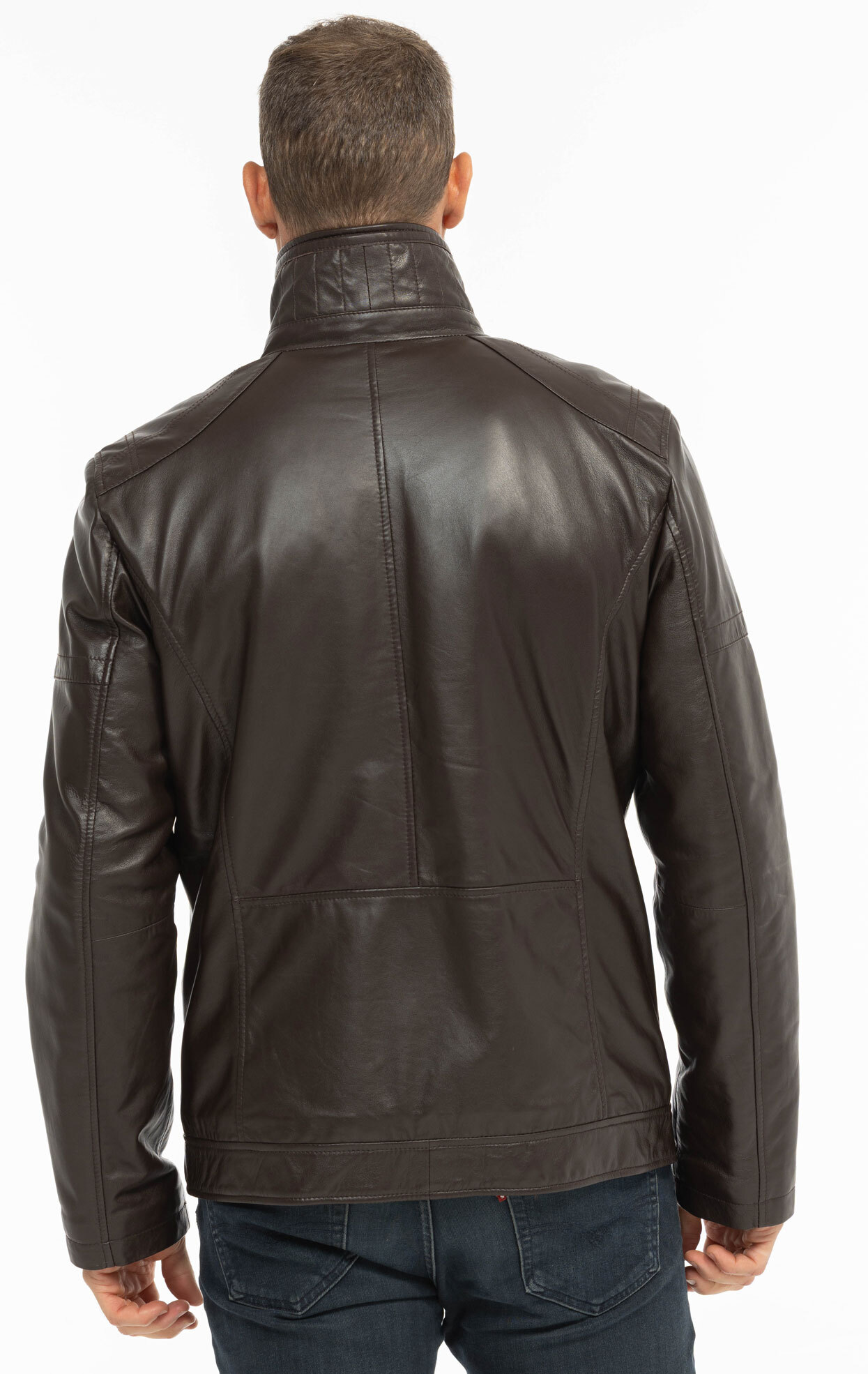 Vêtement en cuir Vestes & Trois Quart cuir marron