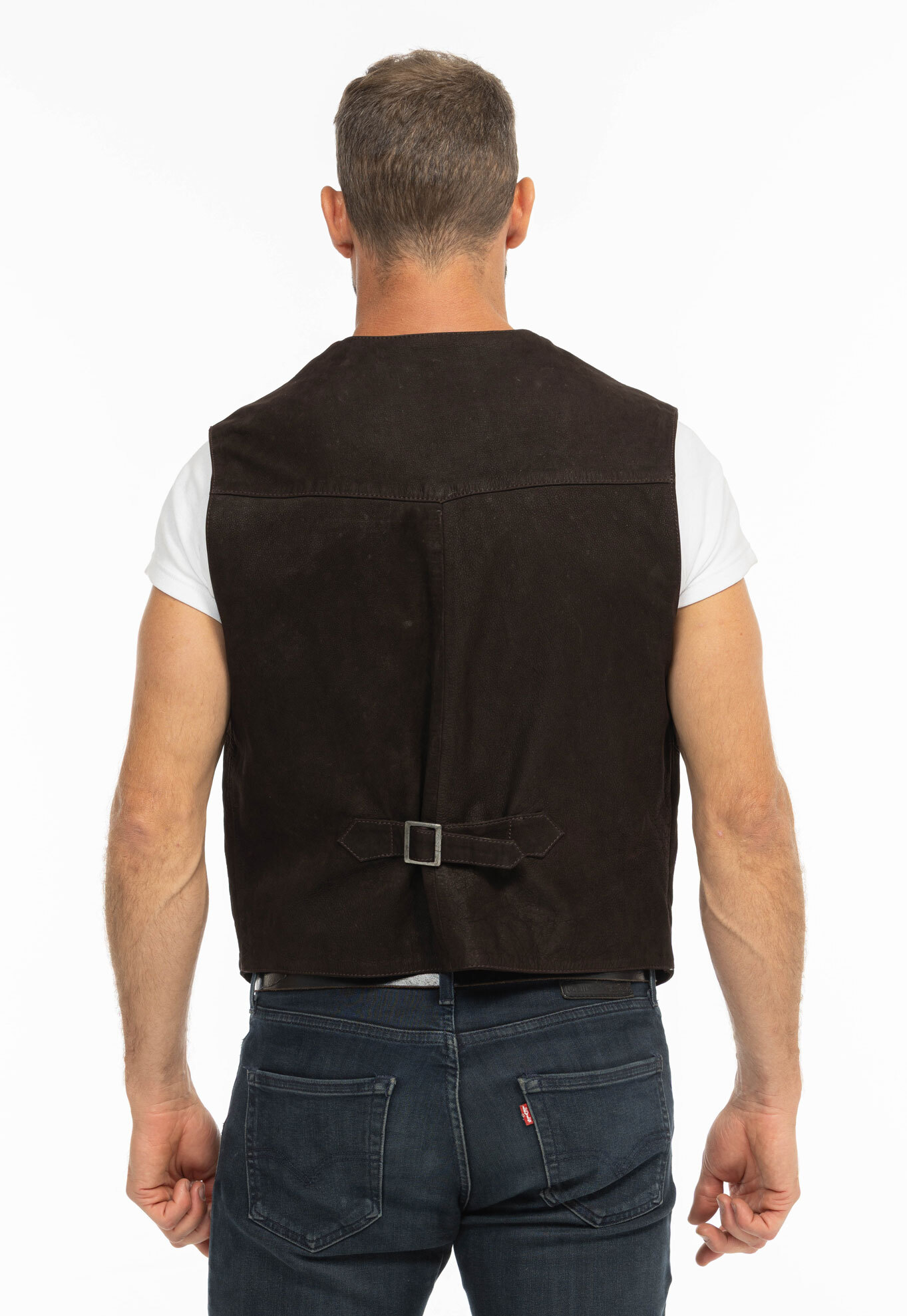 Vêtement en cuir Gilets Cuir  marron