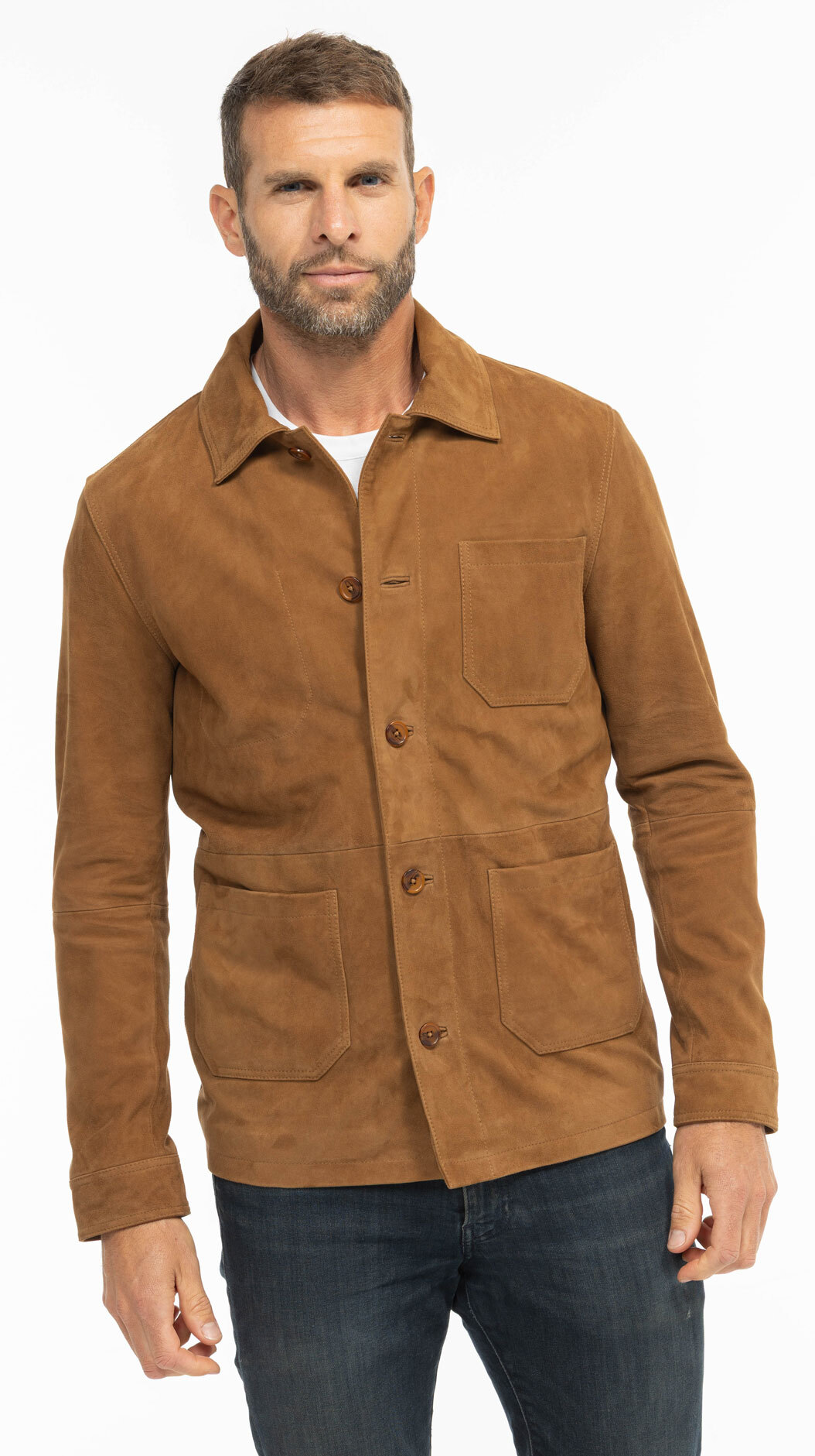 Vêtement en cuir Vestes & Trois Quart cuir cognac