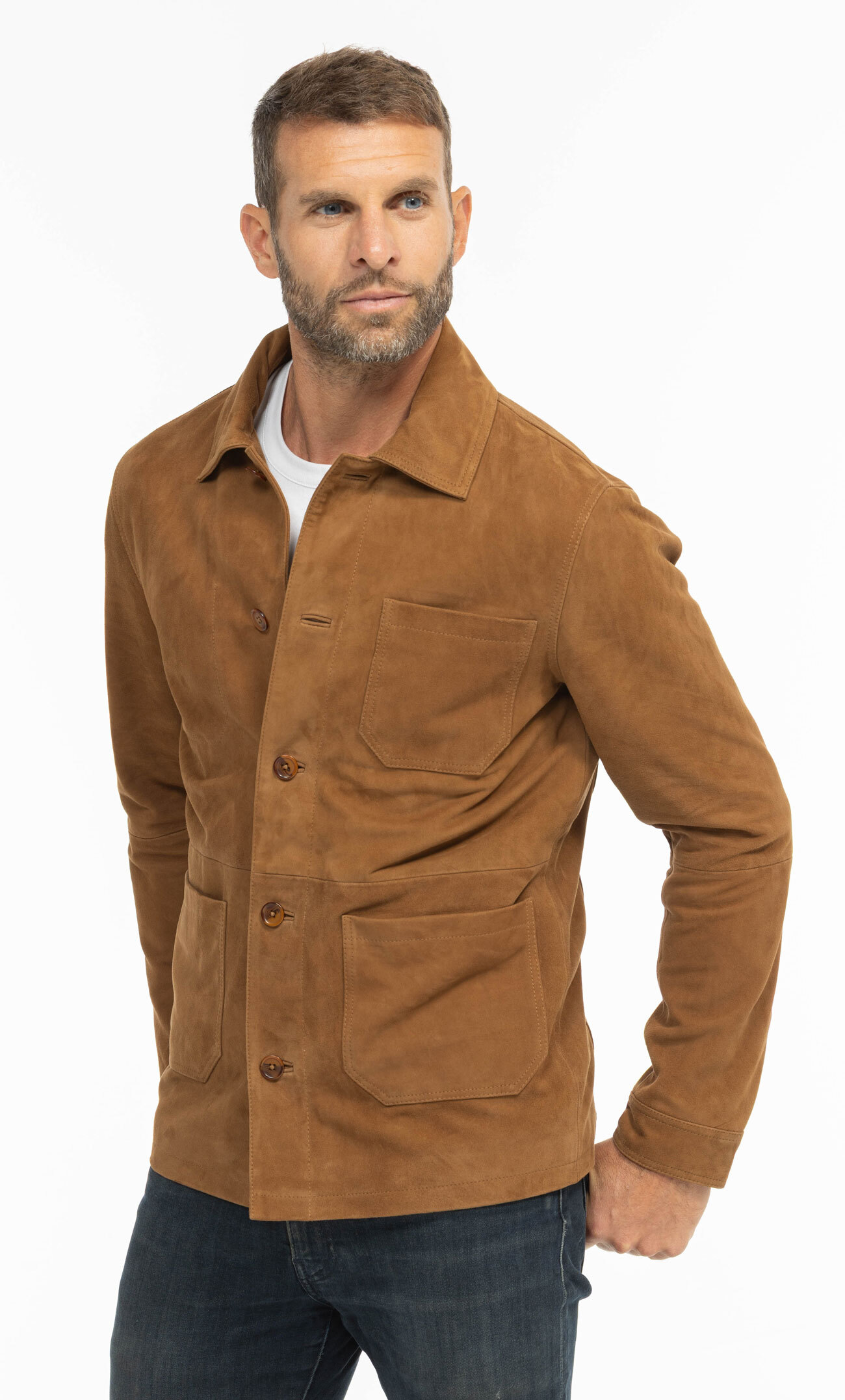 Vêtement en cuir Vestes & Trois Quart cuir cognac