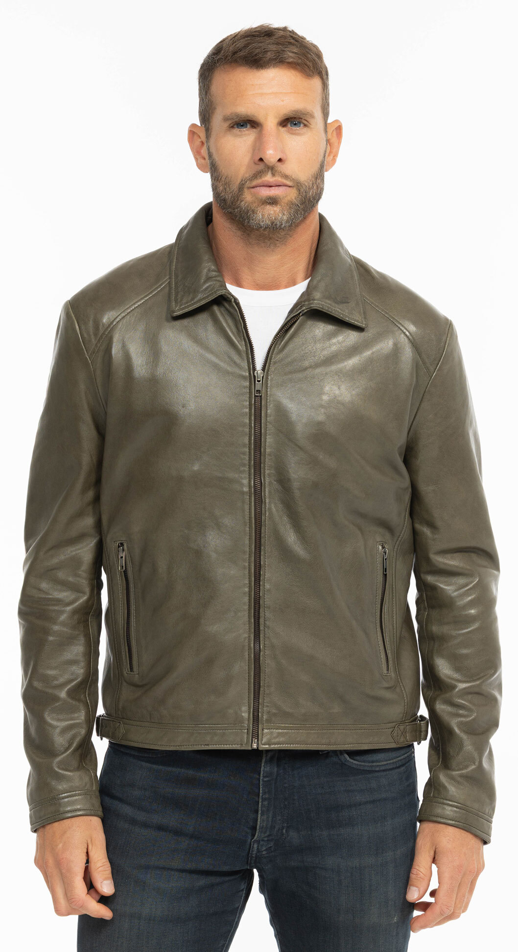 Vêtement en cuir Vestes & Trois Quart cuir vert