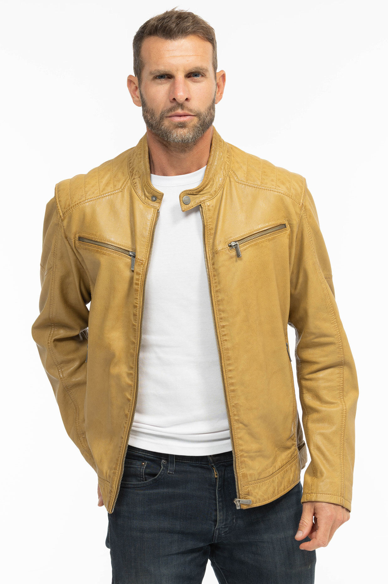 Vêtement en cuir Les bonnes affaires Homme camel