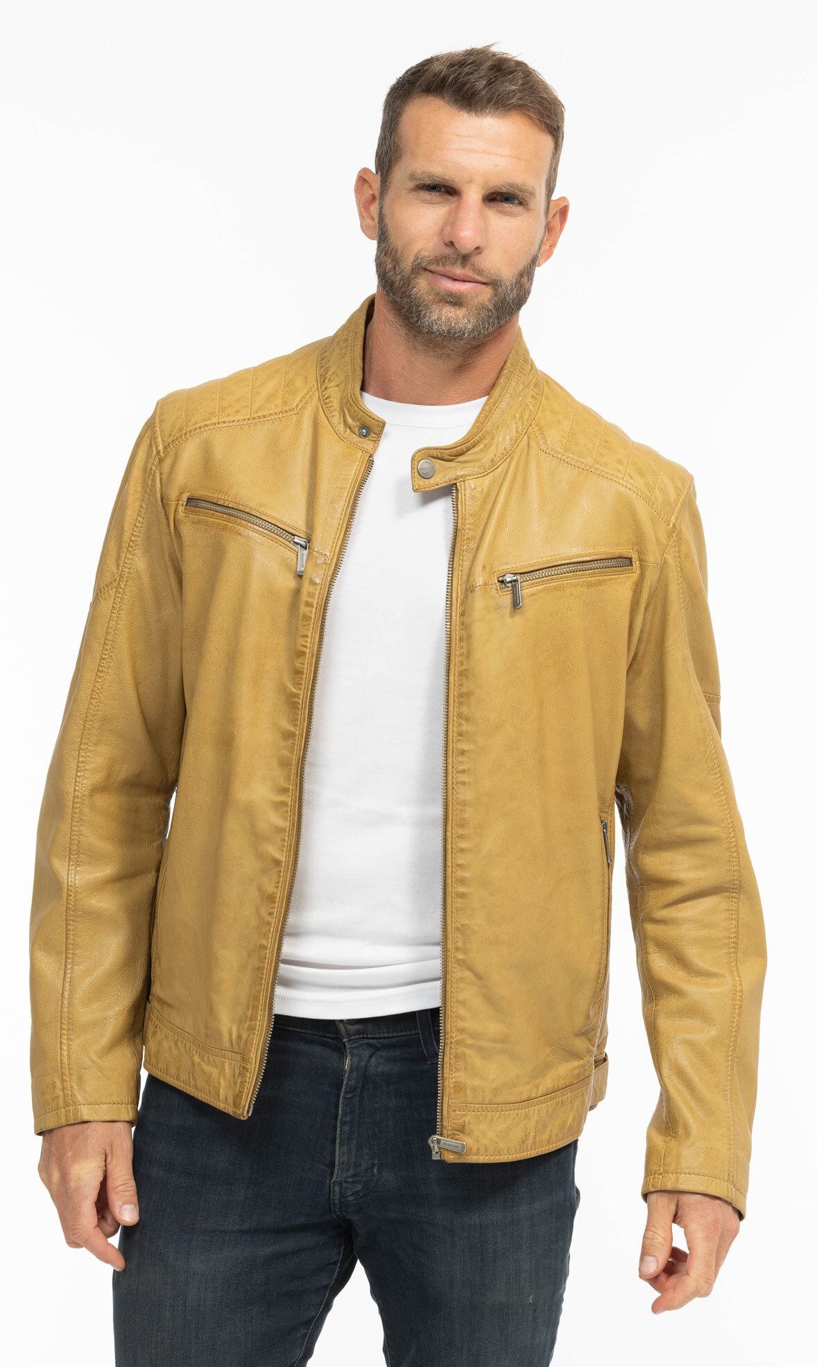 Vêtement en cuir Les bonnes affaires Homme camel