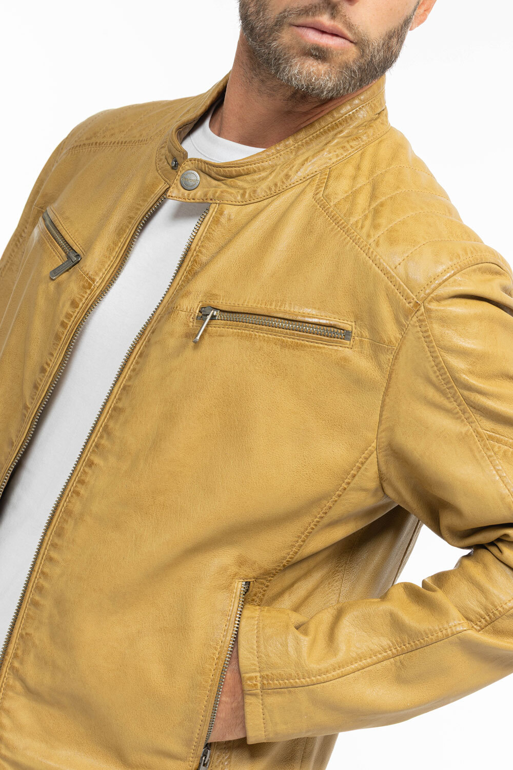 Vêtement en cuir Les bonnes affaires Homme camel