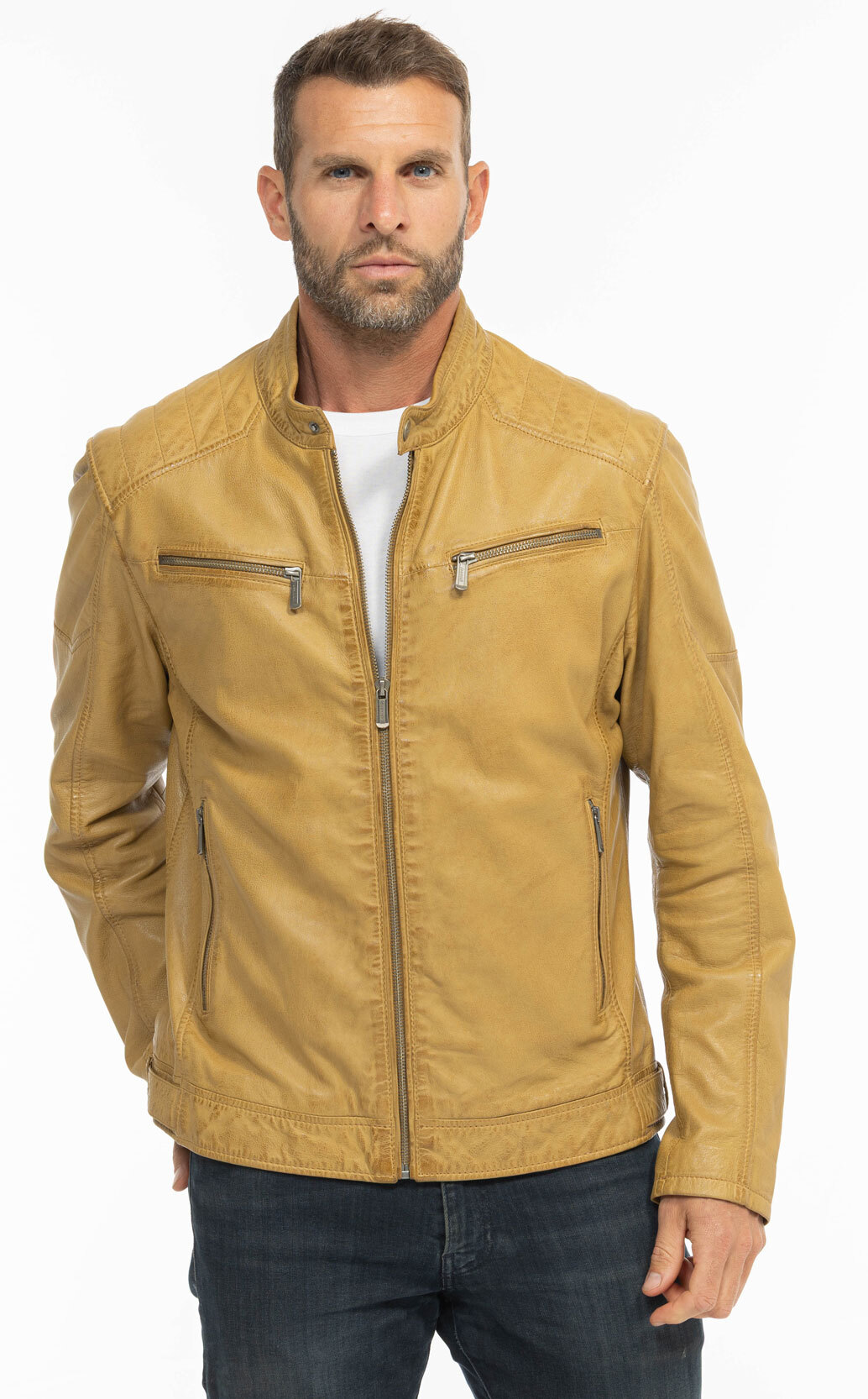 Vêtement en cuir Les bonnes affaires Homme camel