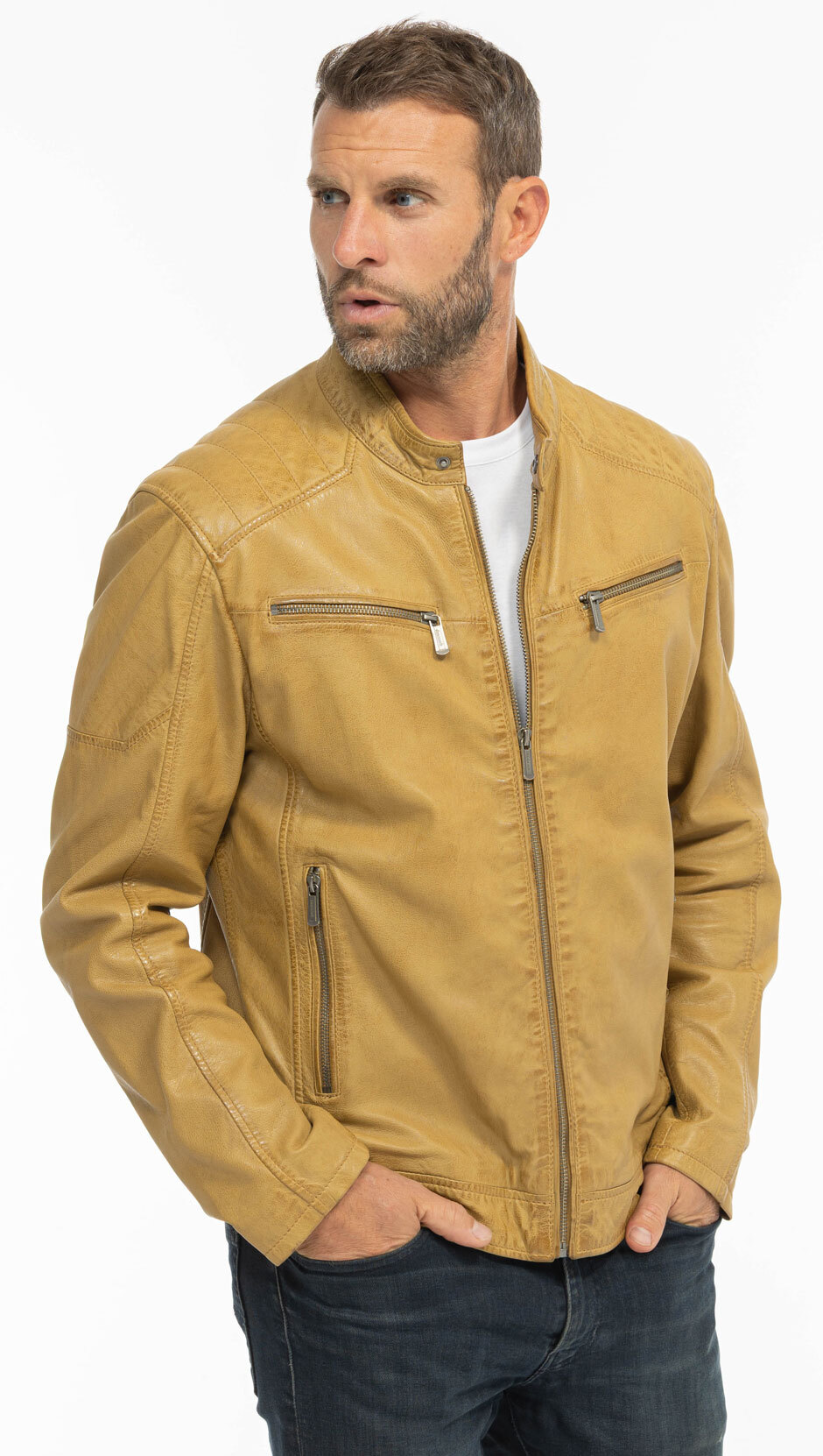 Vêtement en cuir Les bonnes affaires Homme camel