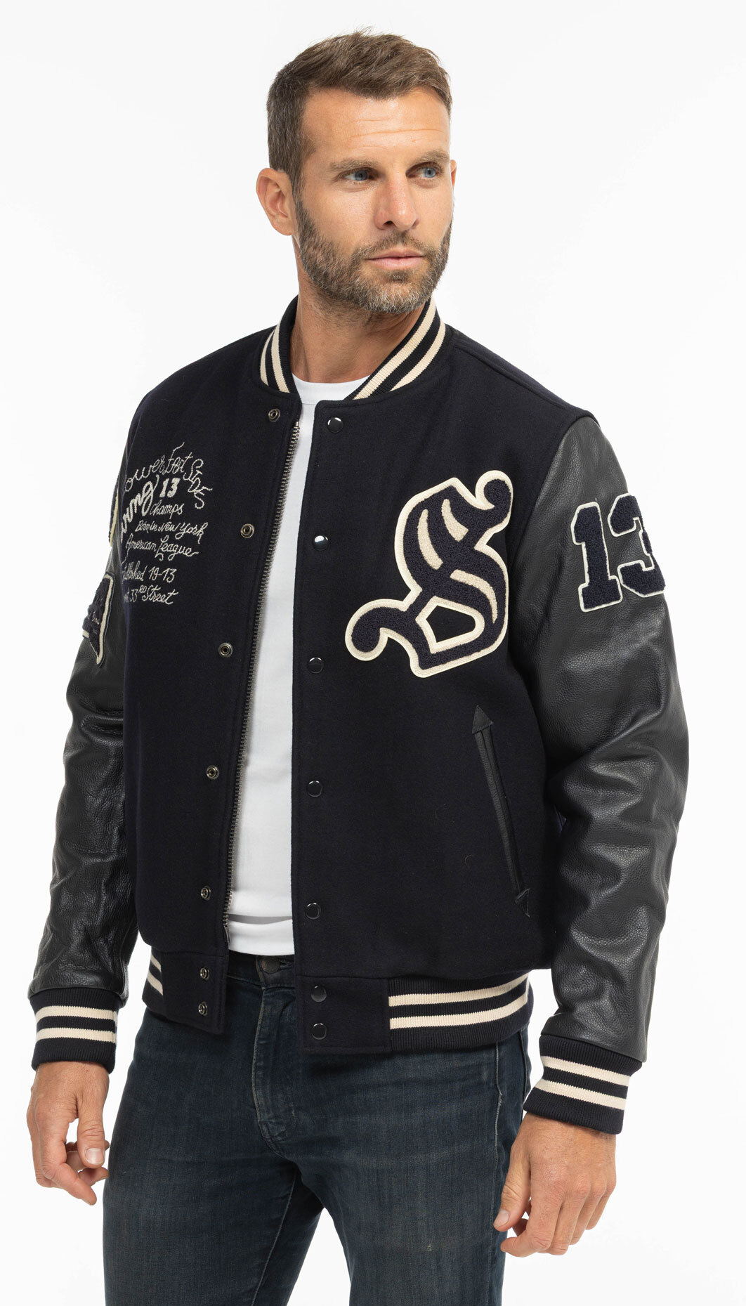 Vêtement en cuir Blousons cuir bleu