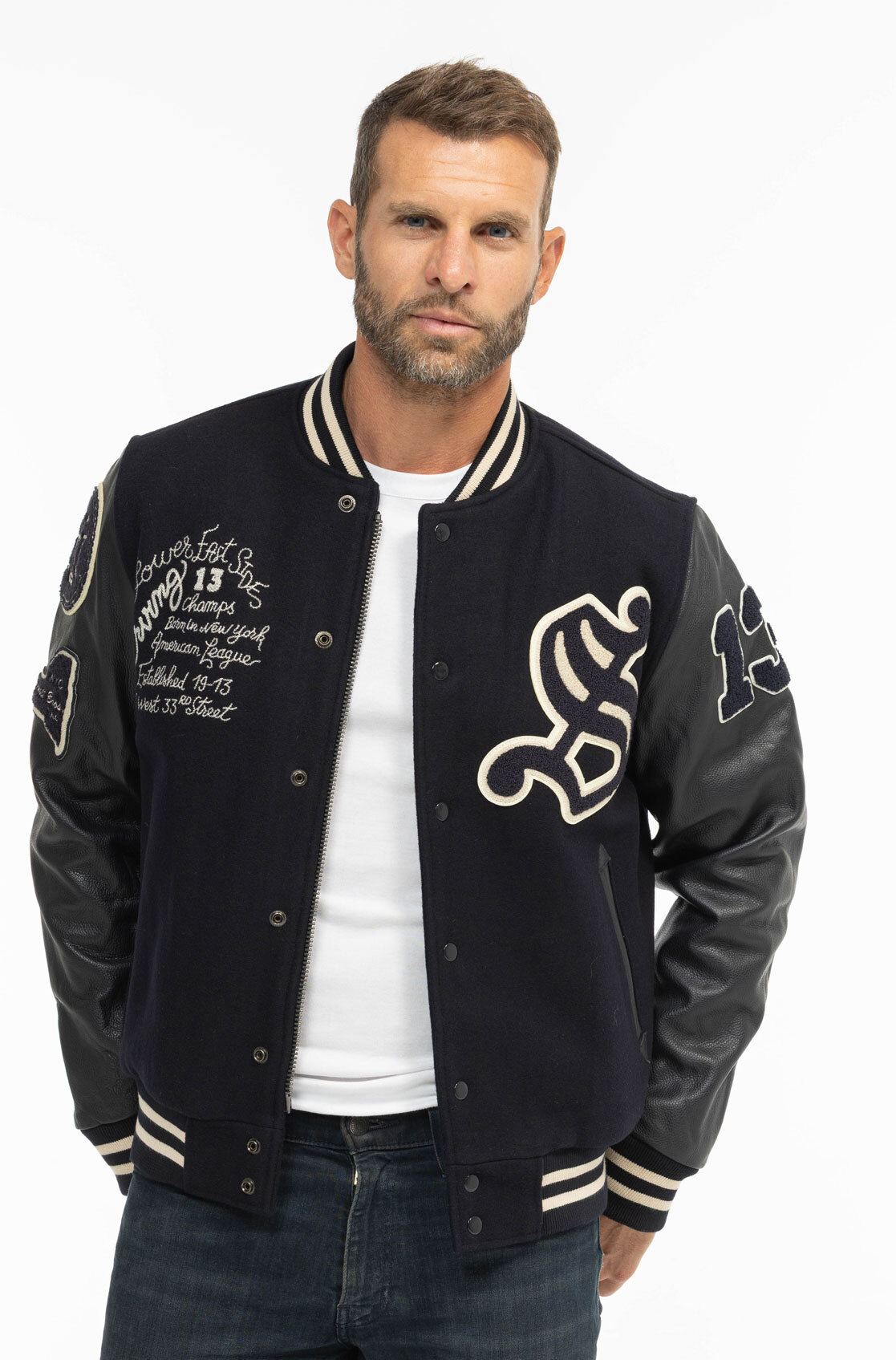 Vêtement en cuir Blousons cuir bleu