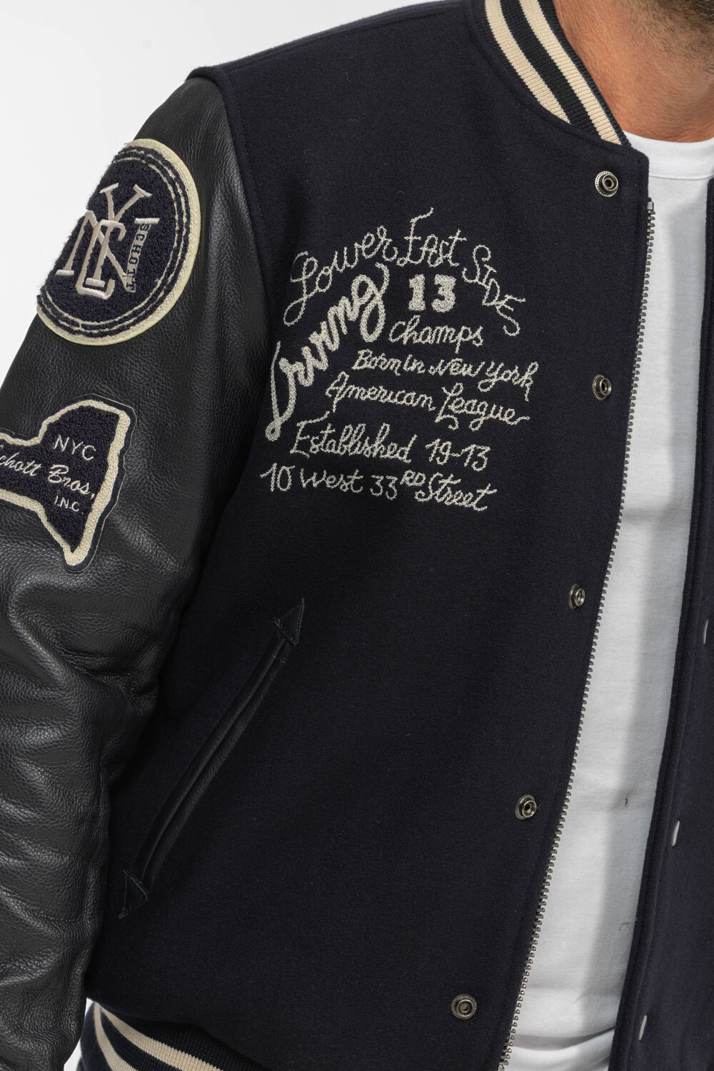 Vêtement en cuir Blousons cuir bleu