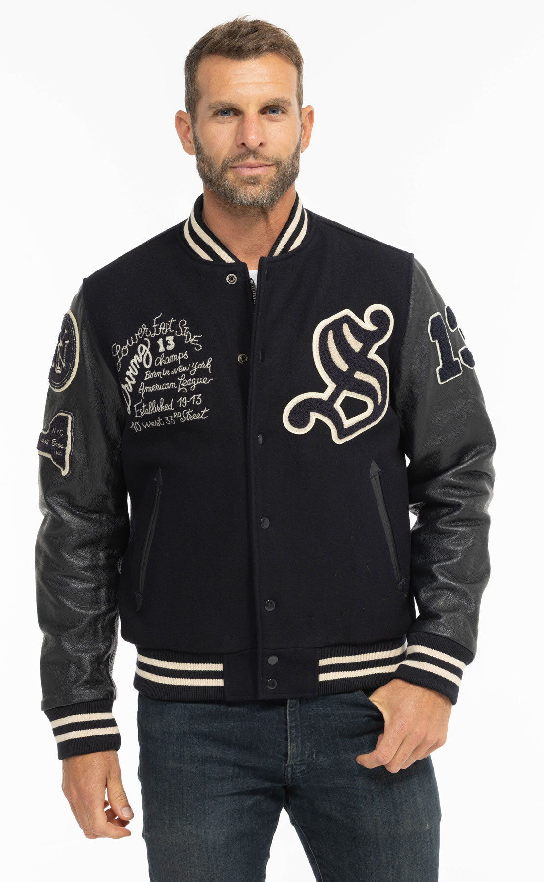 Vêtement en cuir Blousons cuir bleu