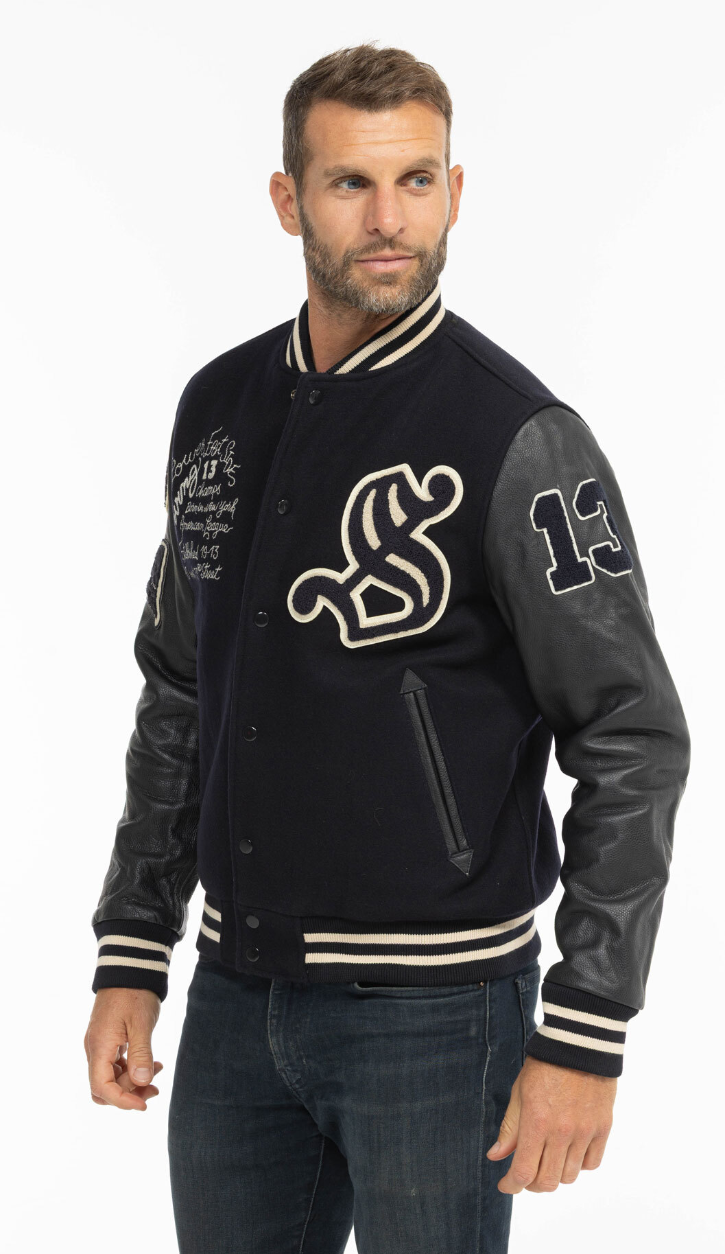 Vêtement en cuir Blousons cuir bleu