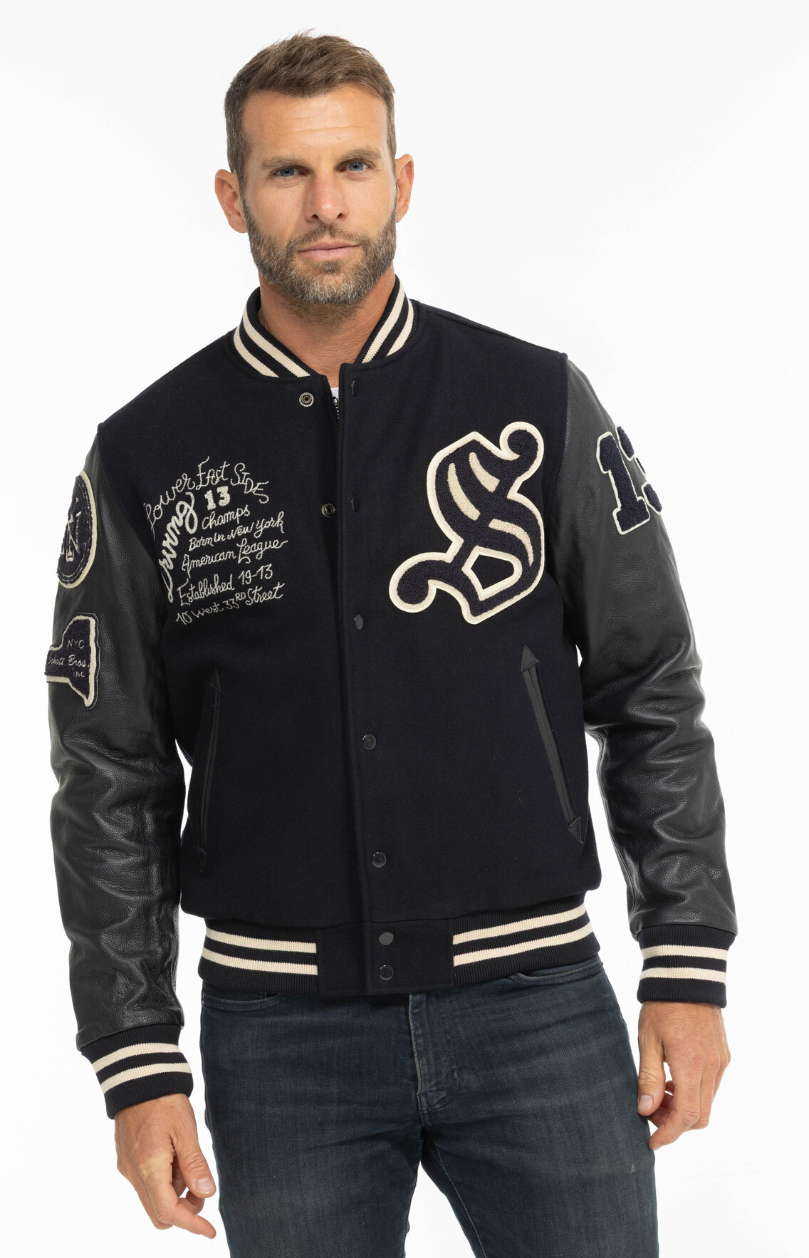 Vêtement en cuir Blousons cuir bleu