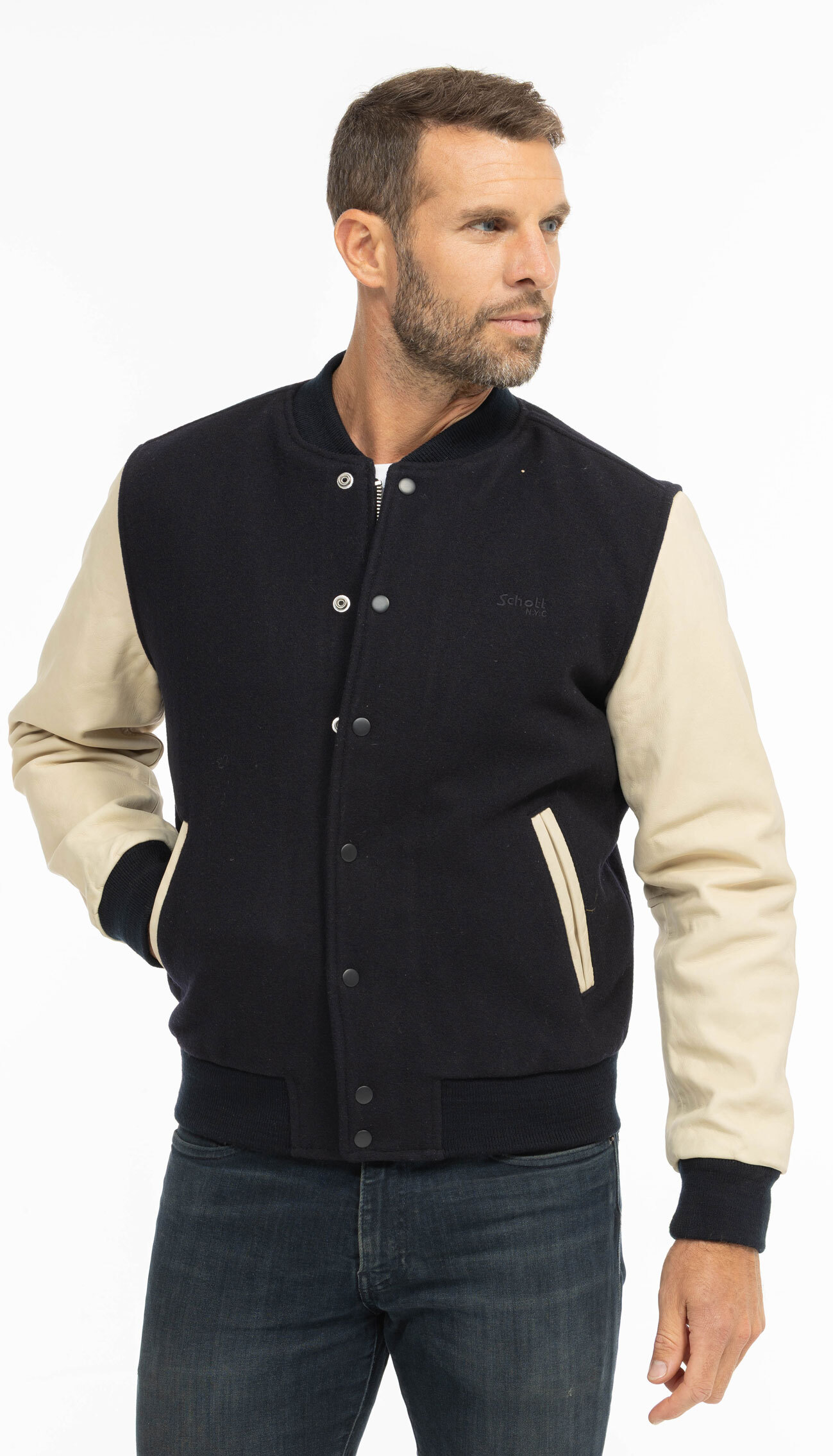 Vêtement en cuir Blousons cuir bleu