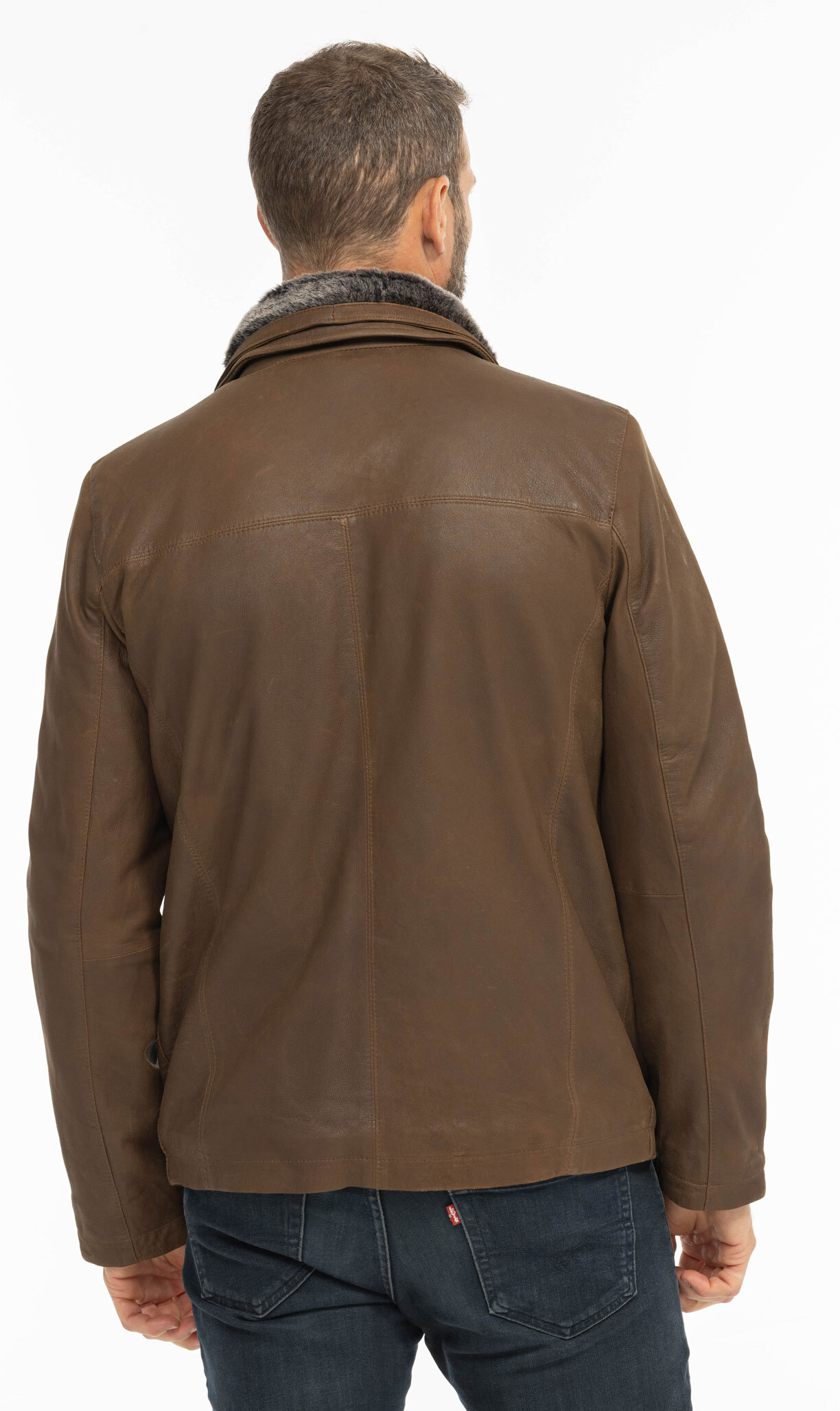 Vêtement en cuir Vestes & Trois Quart cuir marron