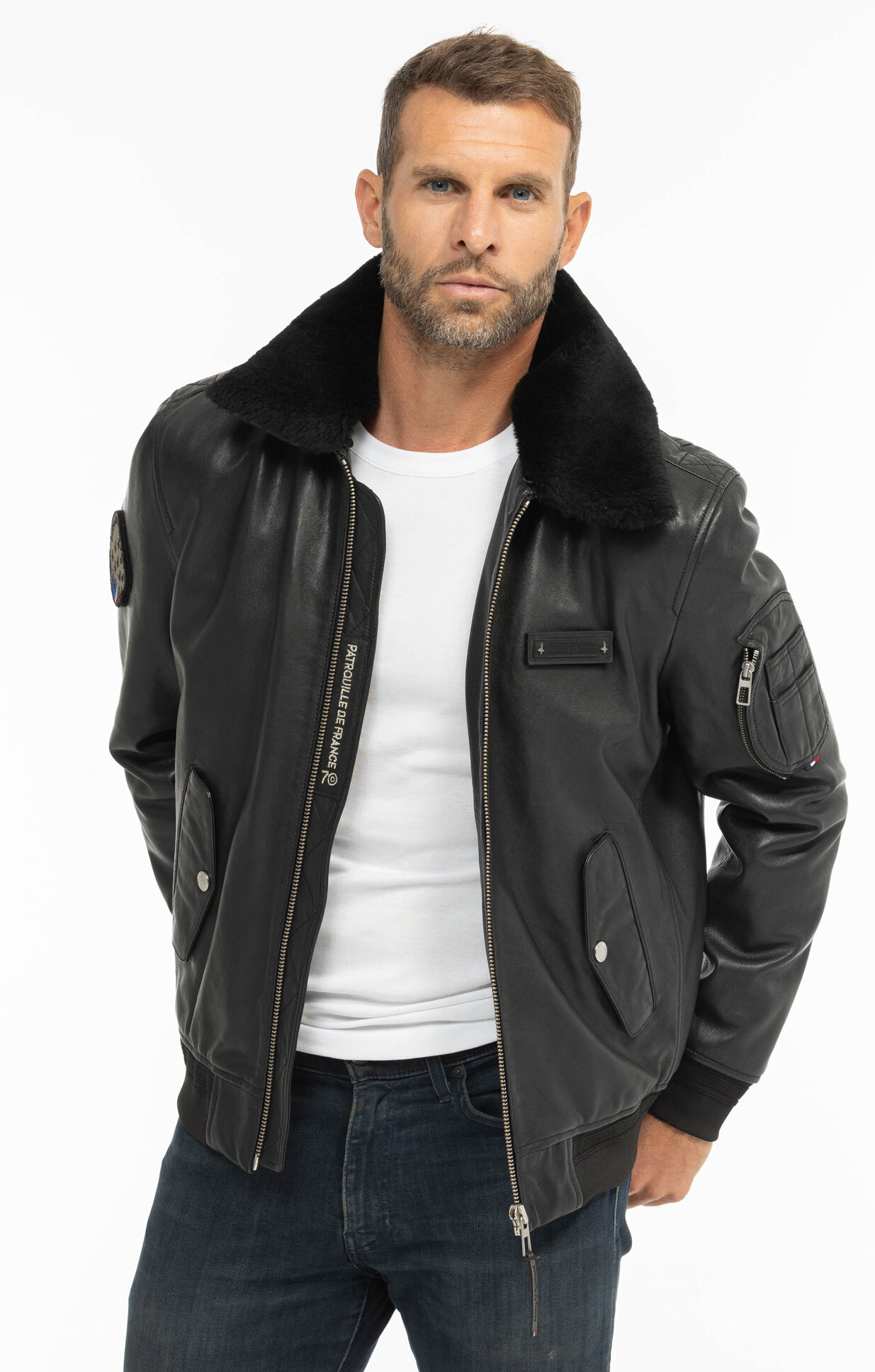 Vêtement en cuir Blousons cuir noir