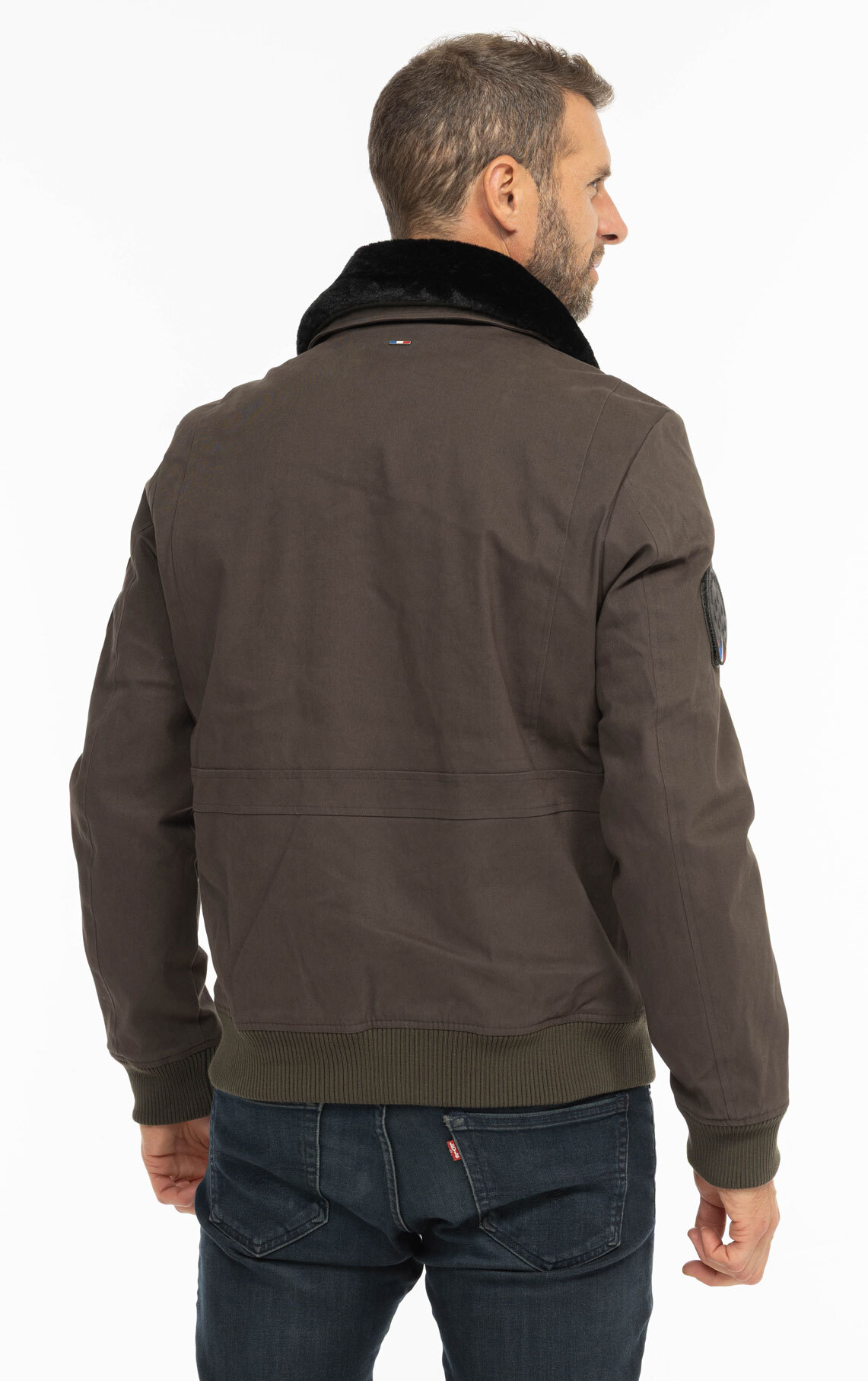 Vêtement en cuir Blousons textile vert