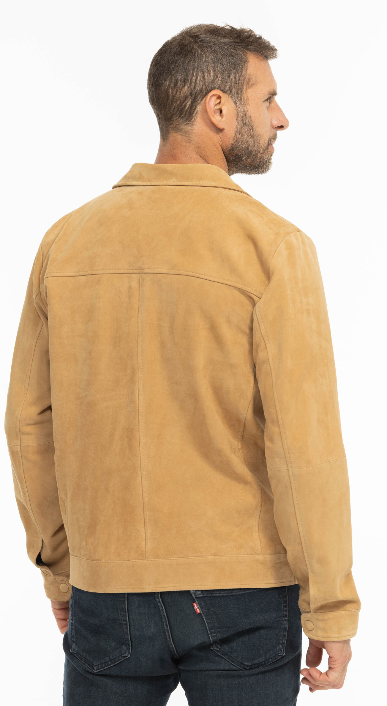 Vêtement en cuir Vestes & Trois Quart cuir beige