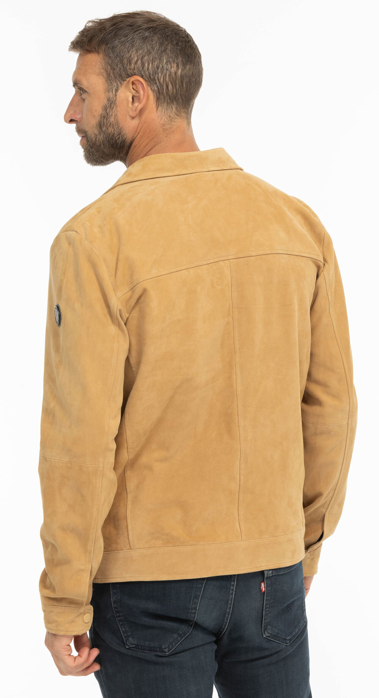 Vêtement en cuir Vestes & Trois Quart cuir beige