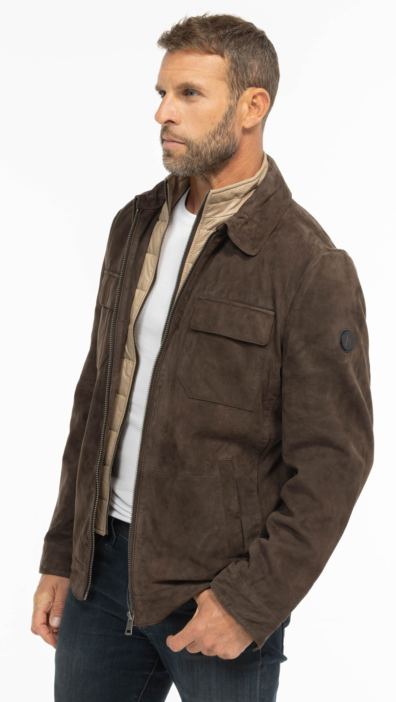 Vêtement en cuir Vestes & Trois Quart cuir marron