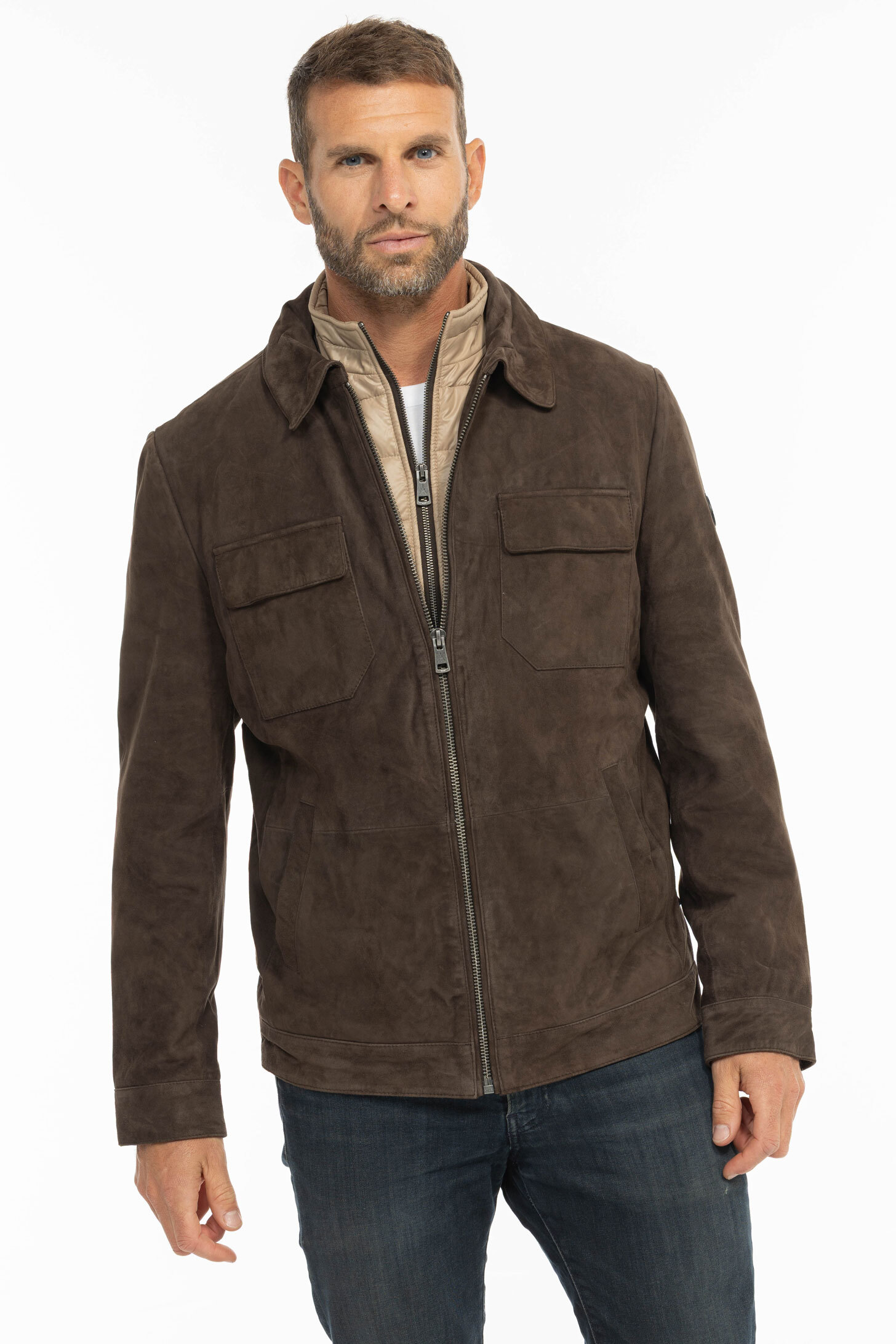 Vêtement en cuir Vestes & Trois Quart cuir marron