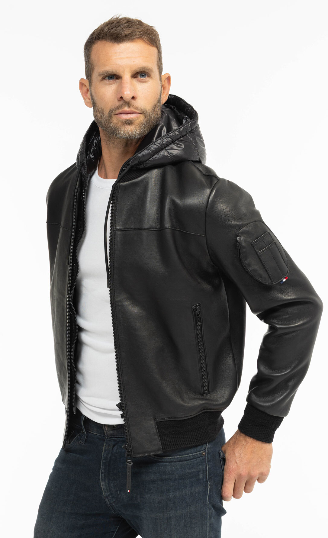 Vêtement en cuir Blousons cuir noir