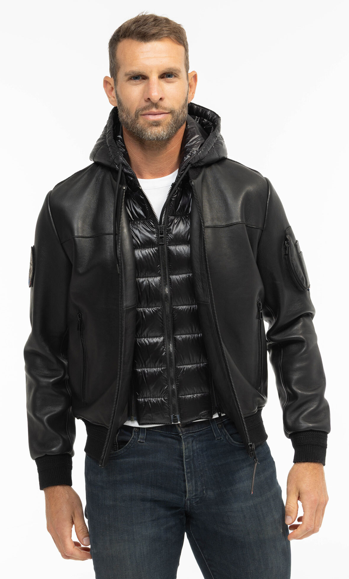 Vêtement en cuir Blousons cuir noir