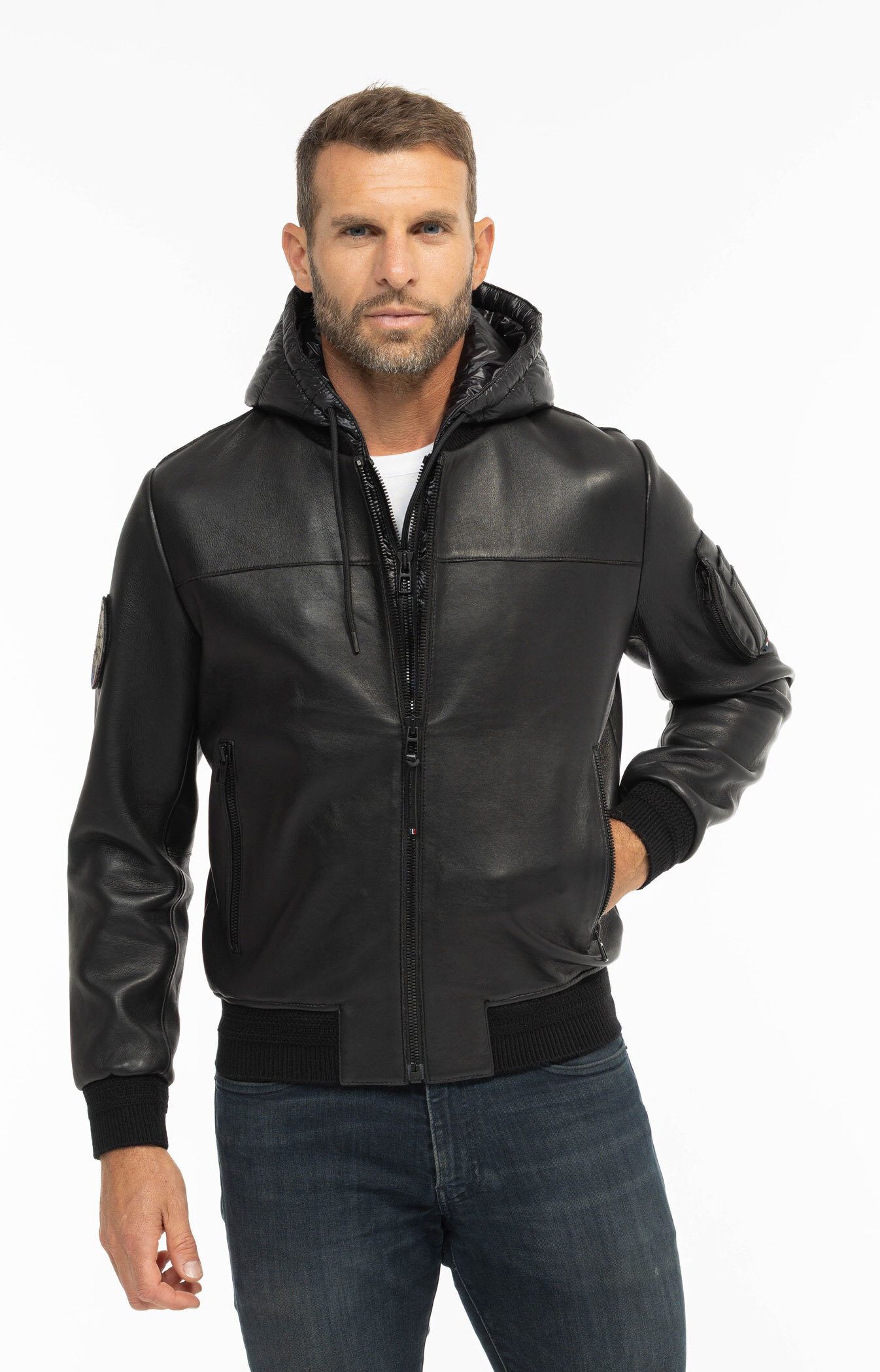 Vêtement en cuir Blousons cuir noir