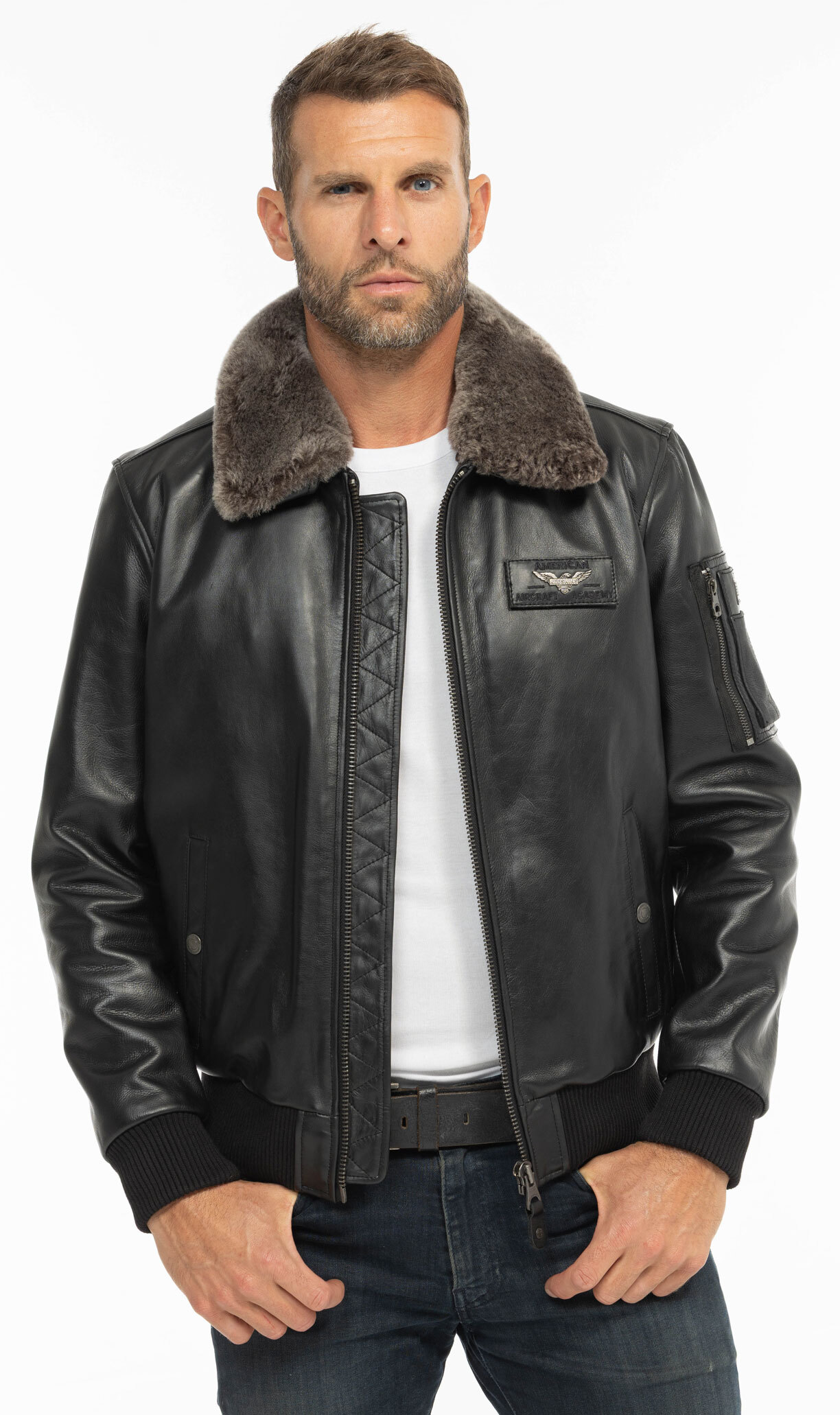 Vêtement en cuir Blousons cuir noir