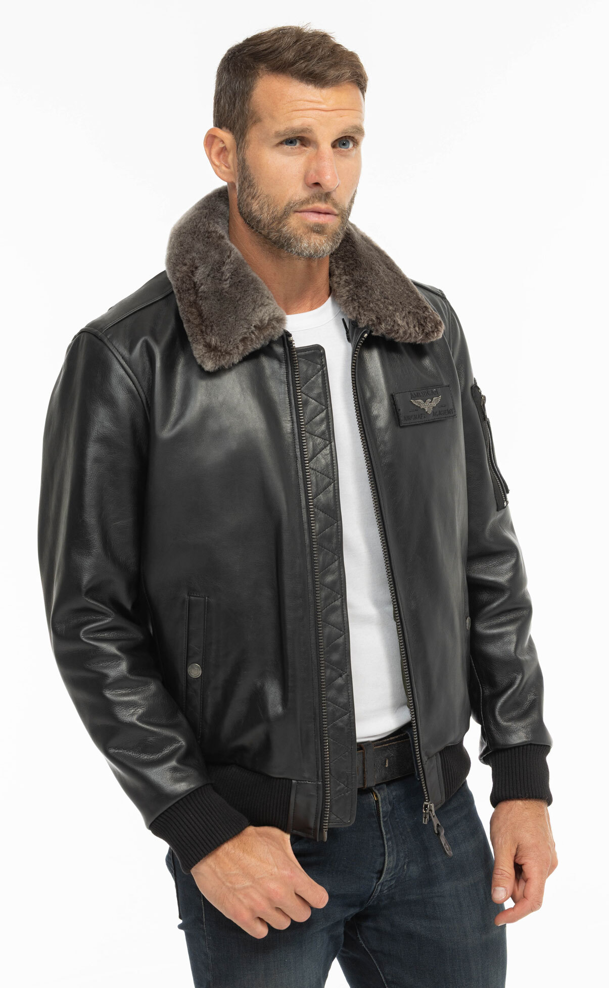 Vêtement en cuir Blousons cuir noir