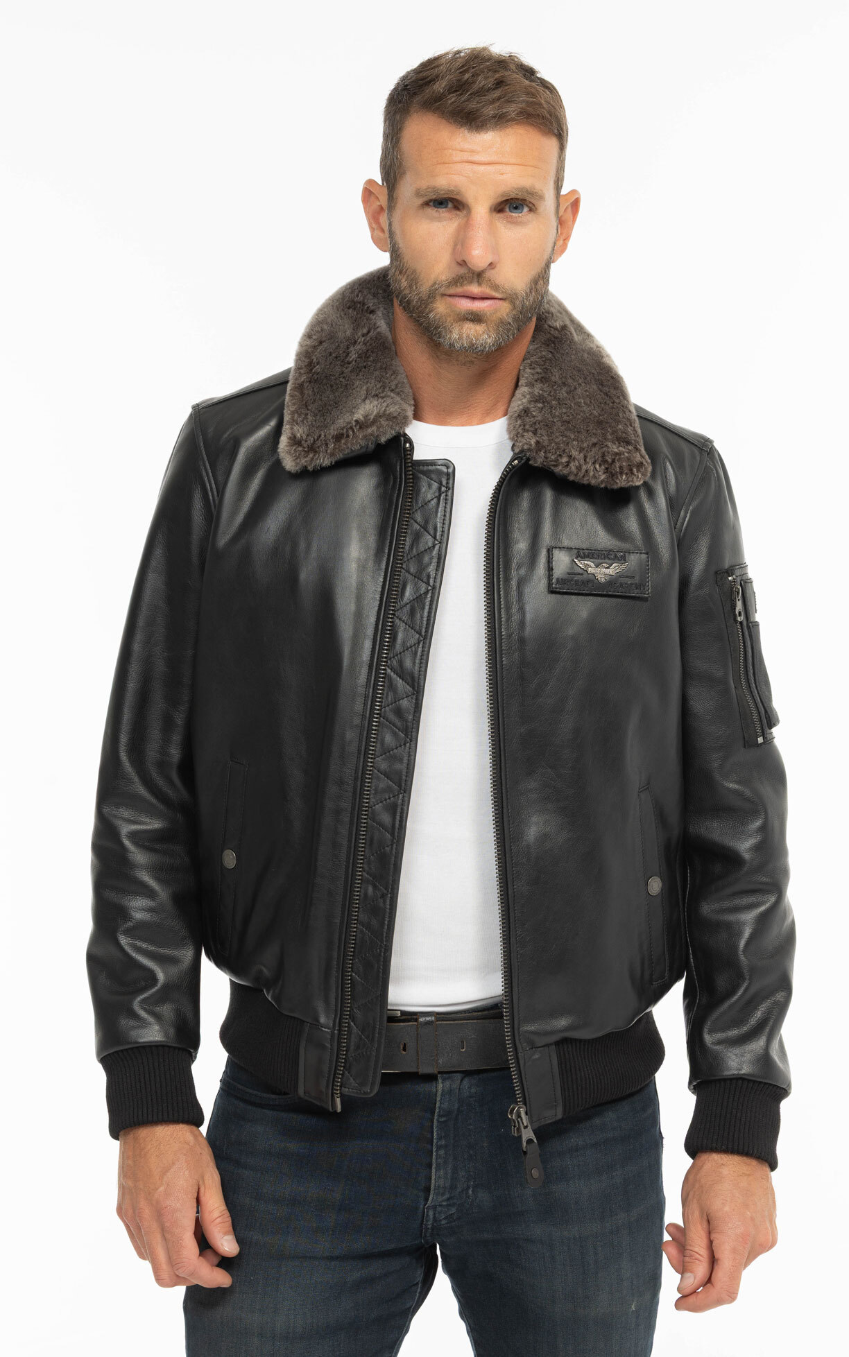 Vêtement en cuir Blousons cuir noir