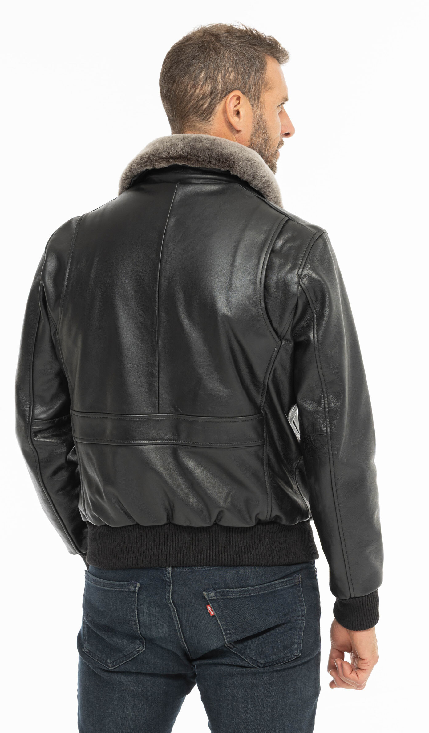 Vêtement en cuir Blousons cuir noir