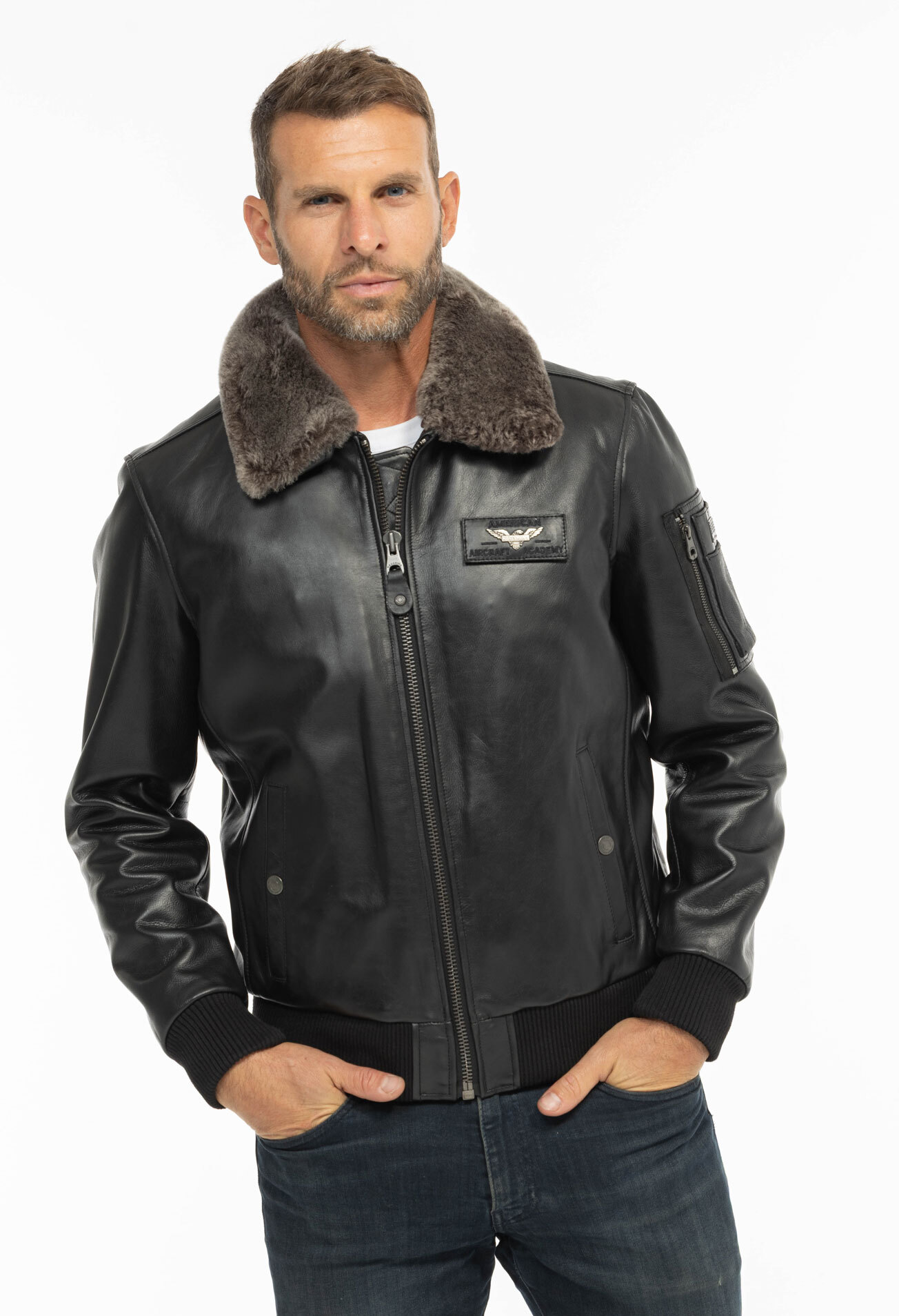 Vêtement en cuir Blousons cuir noir