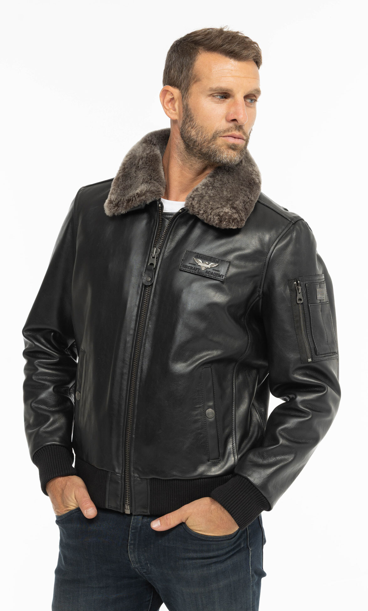 Vêtement en cuir Blousons cuir noir