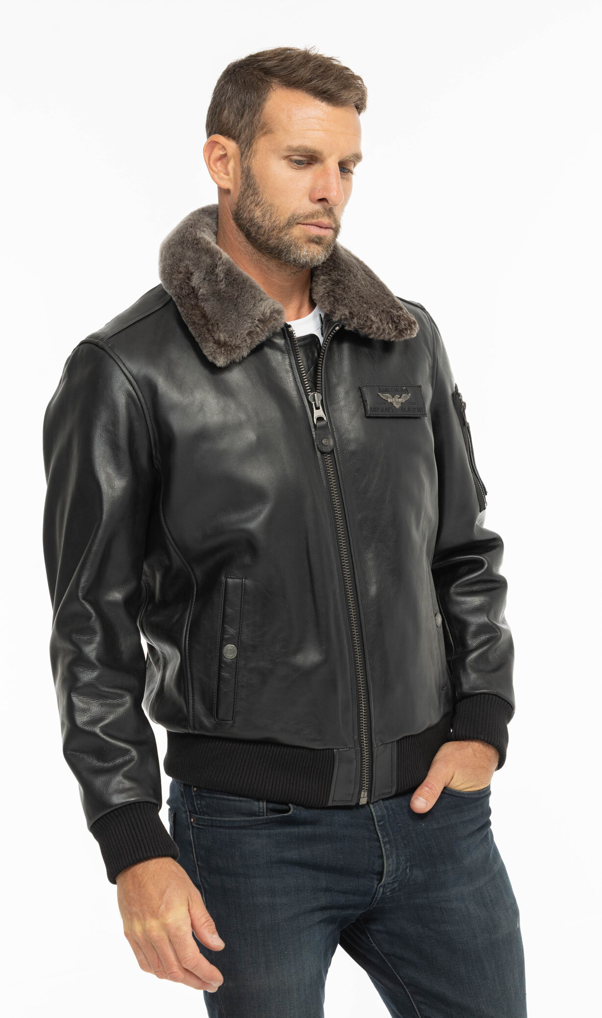 Vêtement en cuir Blousons cuir noir