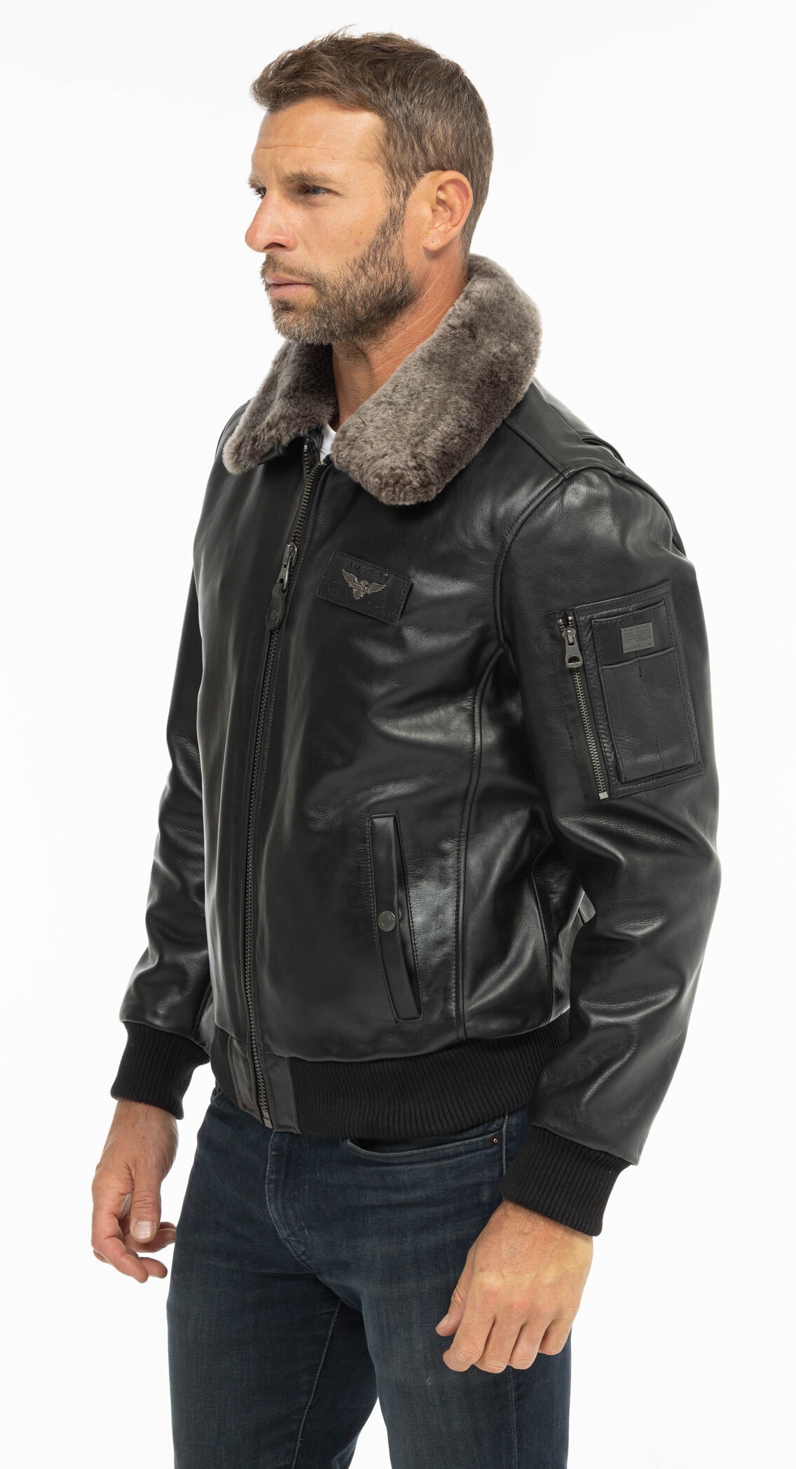 Vêtement en cuir Blousons cuir noir