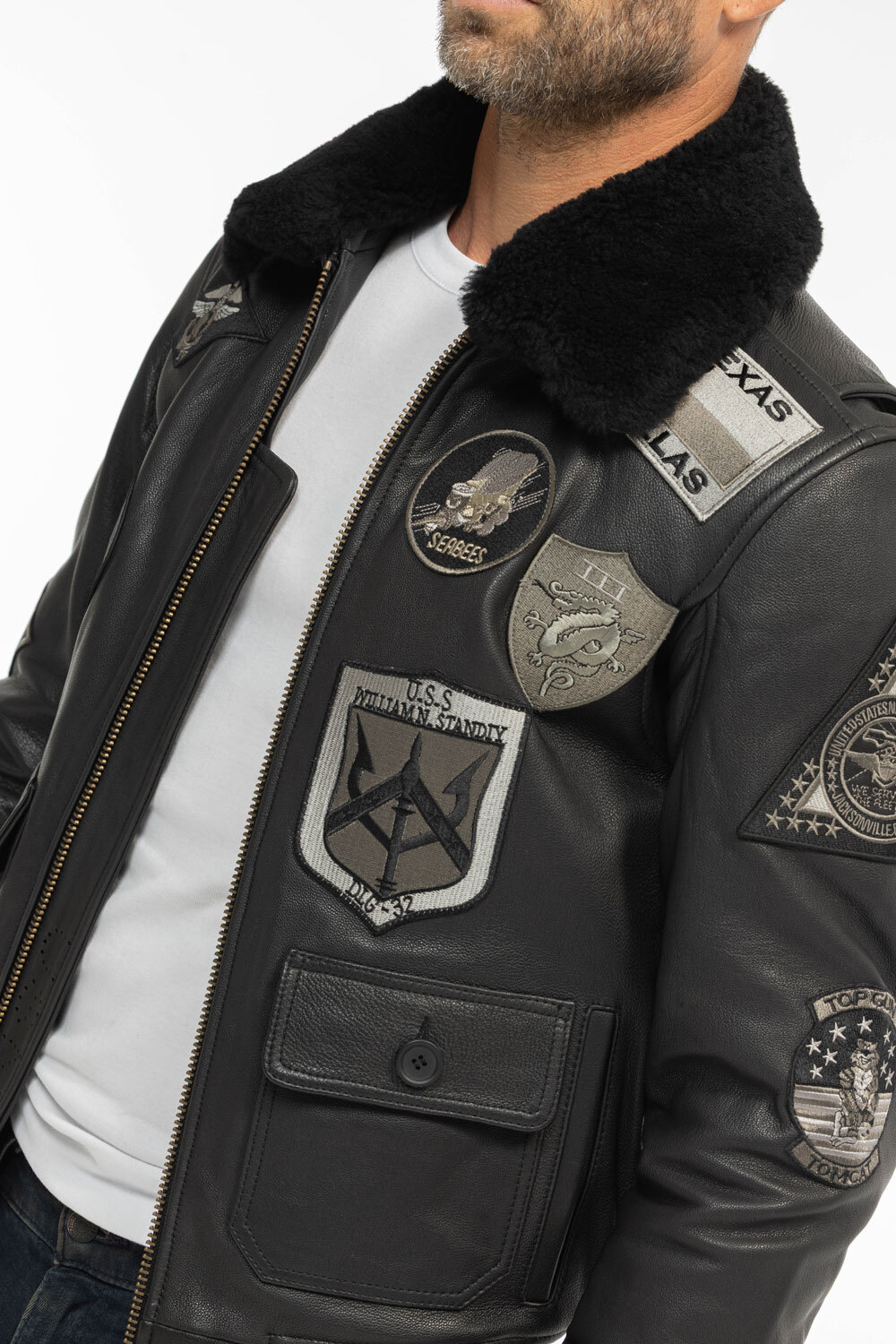 Vêtement en cuir Blousons cuir noir