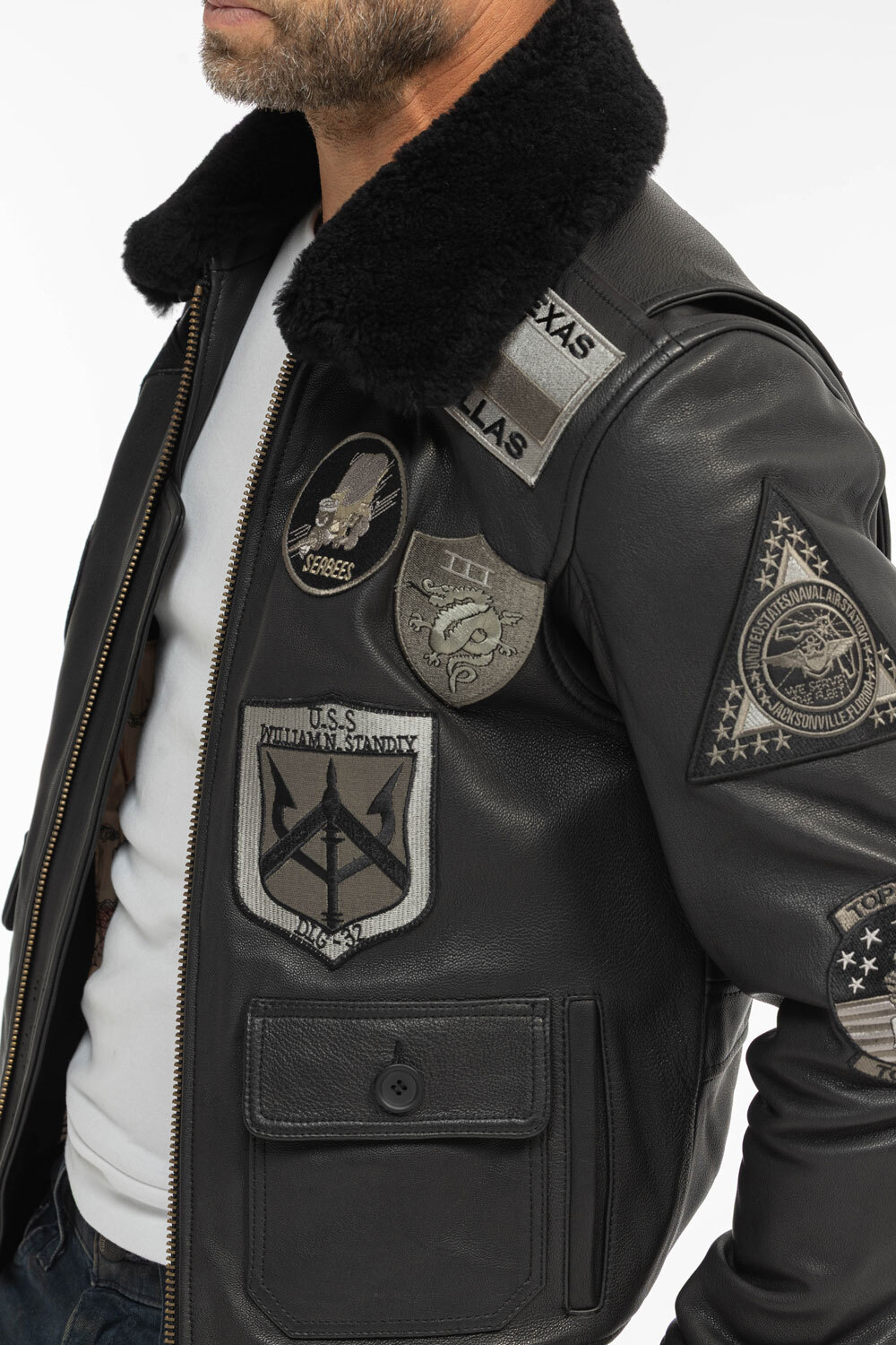 Vêtement en cuir Blousons cuir noir