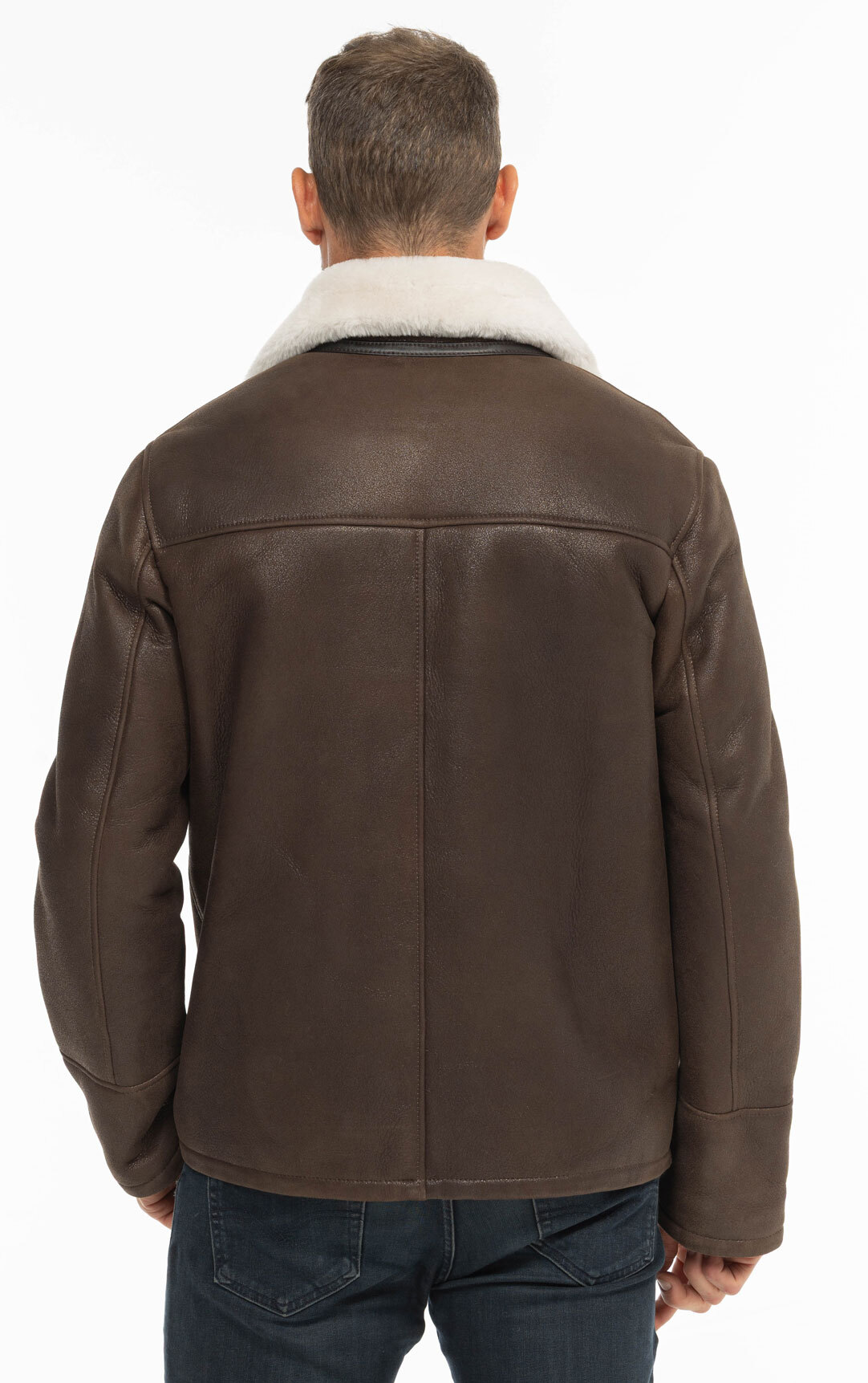 Vêtement en cuir Vestes & Trois Quart cuir marron