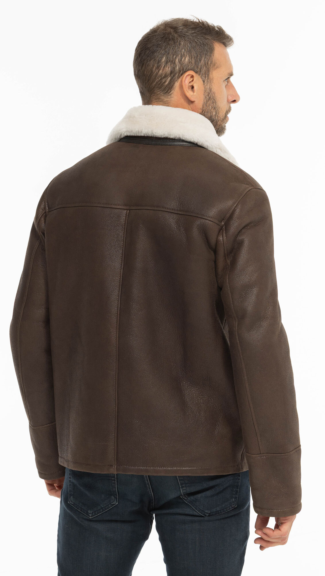 Vêtement en cuir Vestes & Trois Quart cuir marron