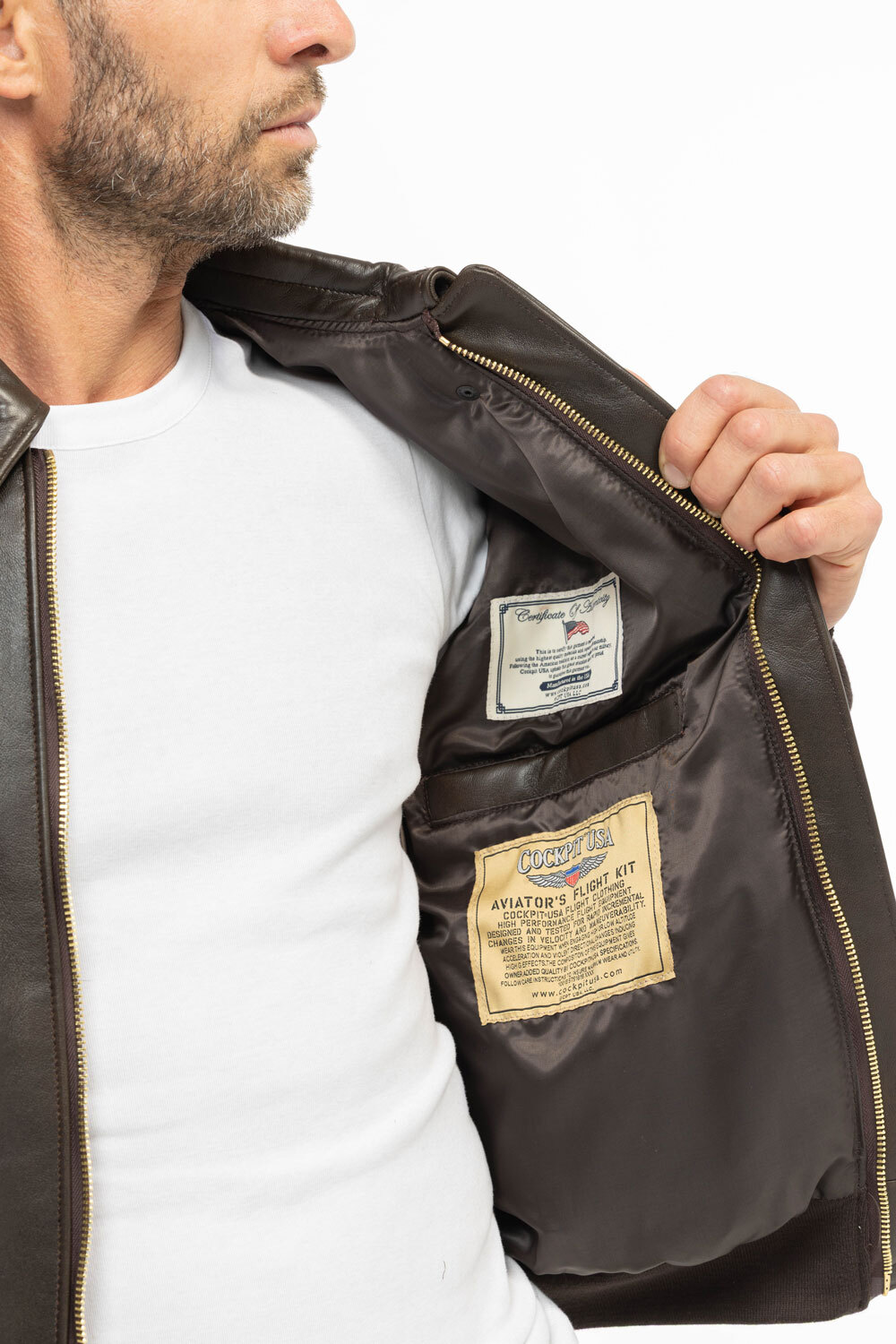 Vêtement en cuir Blousons cuir marron