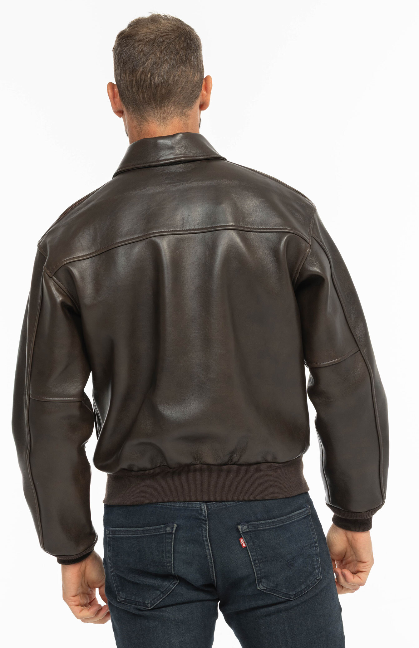 Vêtement en cuir Blousons cuir marron