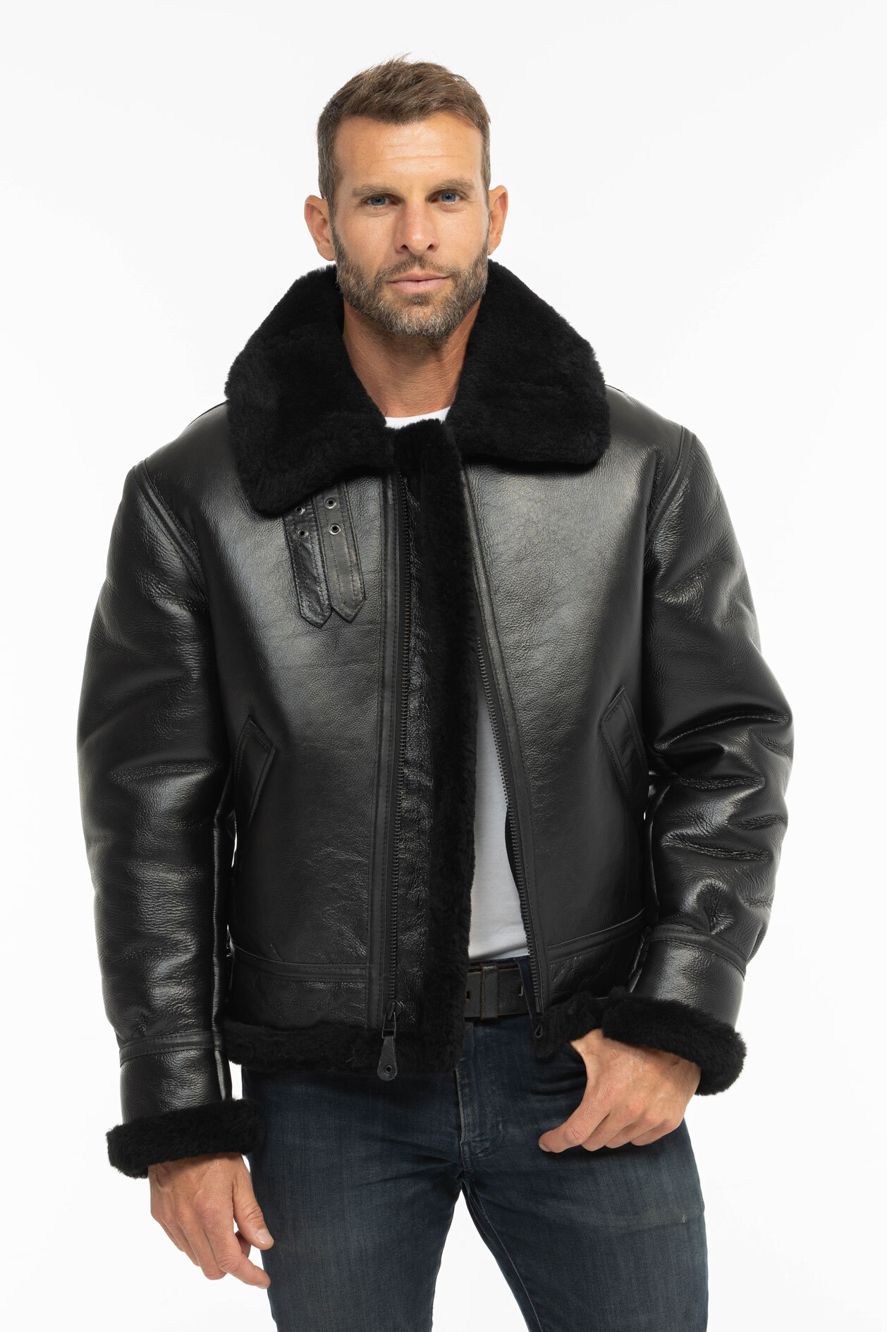 Vêtement en cuir Blousons cuir noir