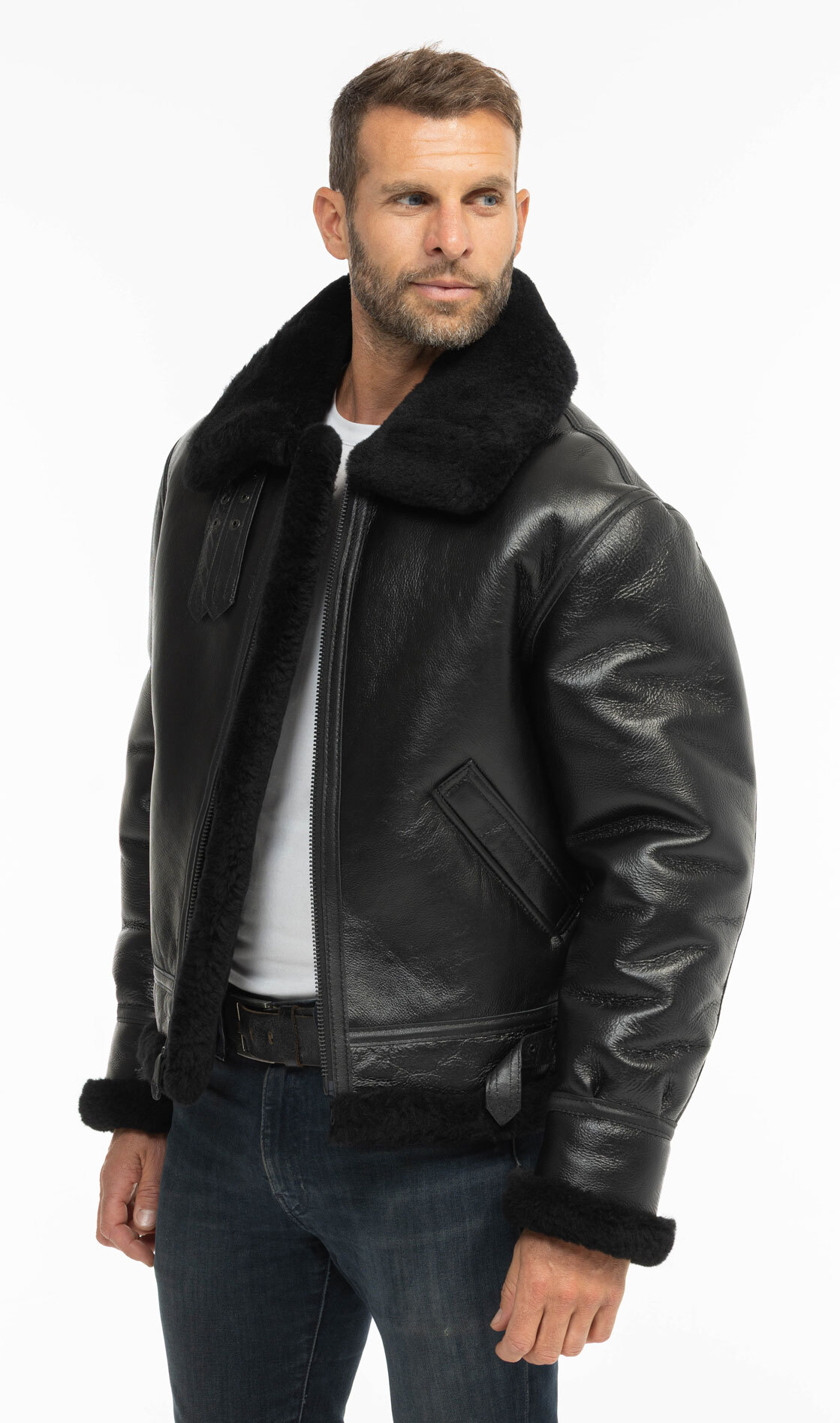 Vêtement en cuir Blousons cuir noir